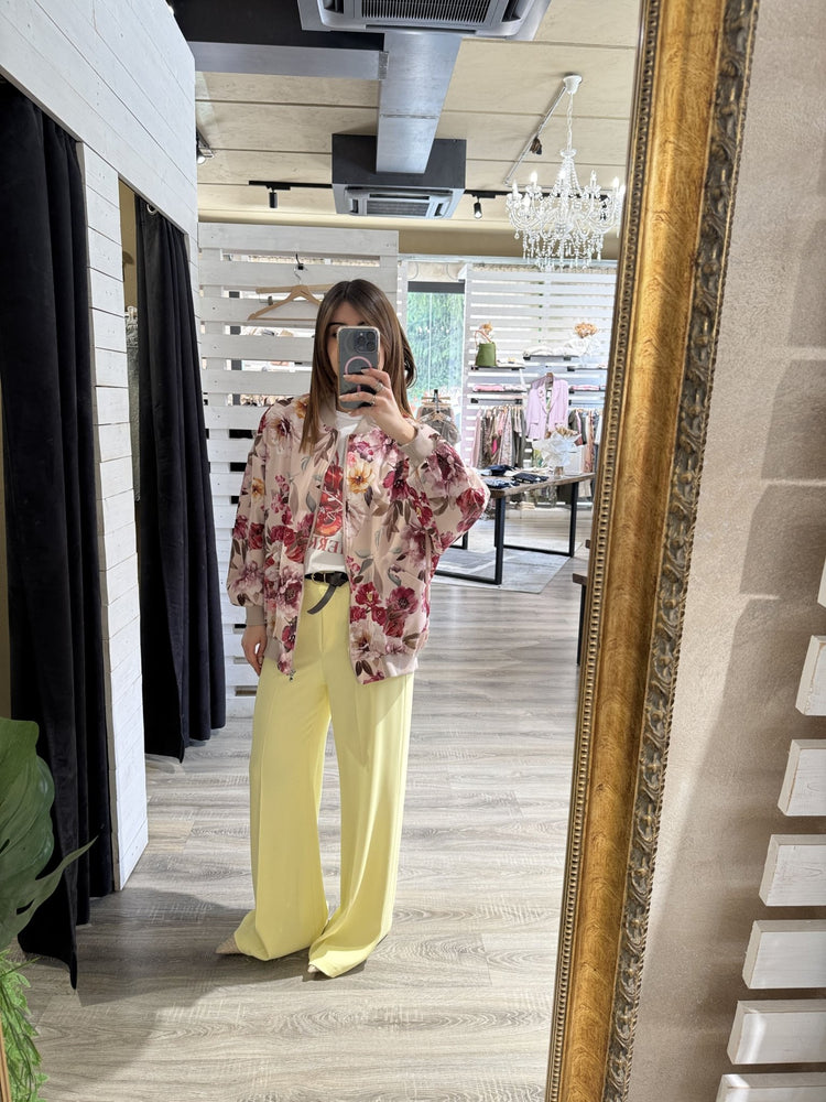 Bomber in raso stampa floreale Susy Mix - GiuGiò | Shop online
