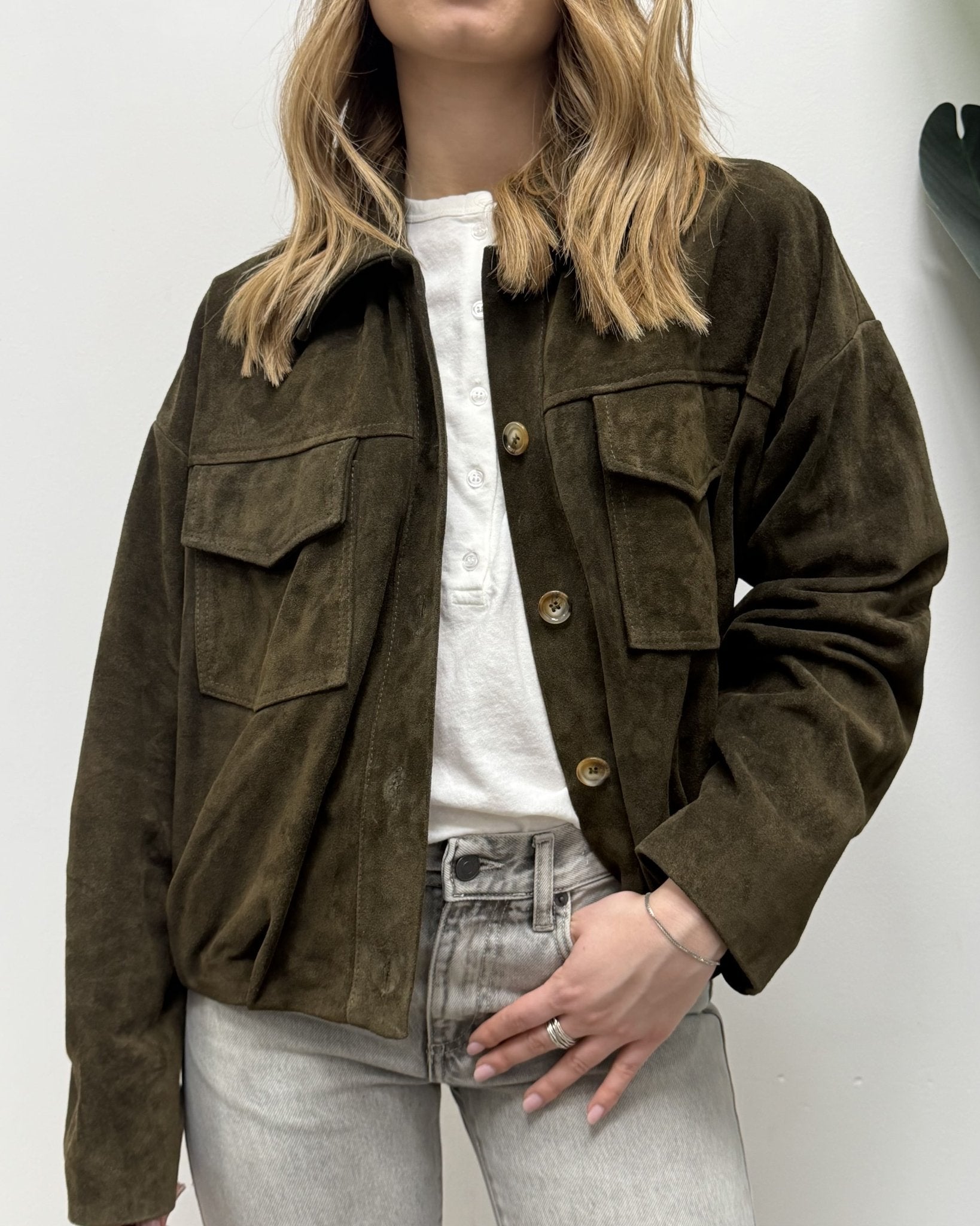 Bomber in vera pelle scamosciata VICOLO - GiuGiò | Shop online