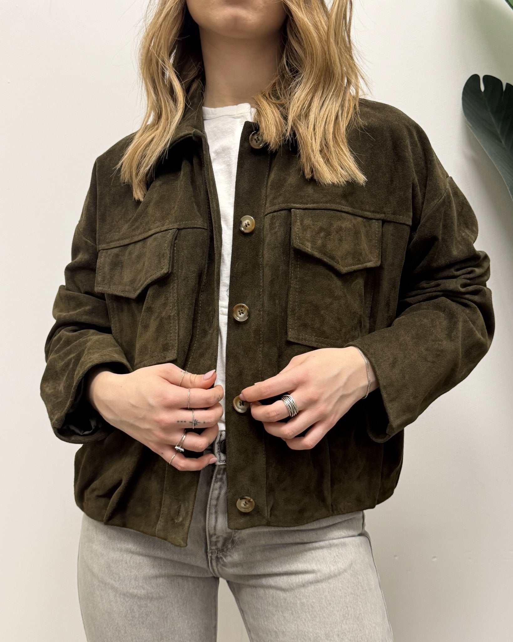 Bomber in vera pelle scamosciata VICOLO - GiuGiò | Shop online