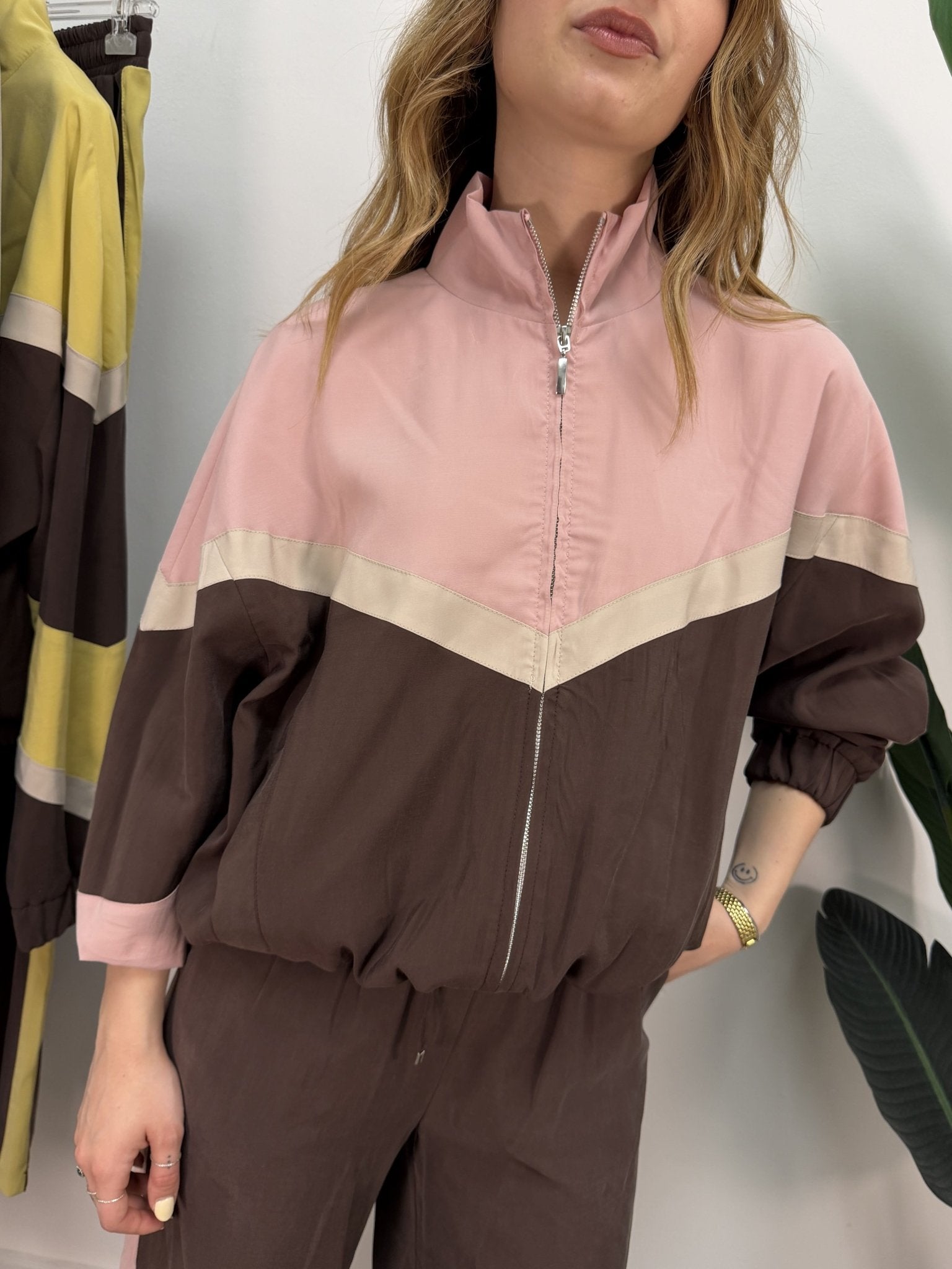 Bomber mezzo collo con zip in cupro Tensione In - GiuGiò | Shop online