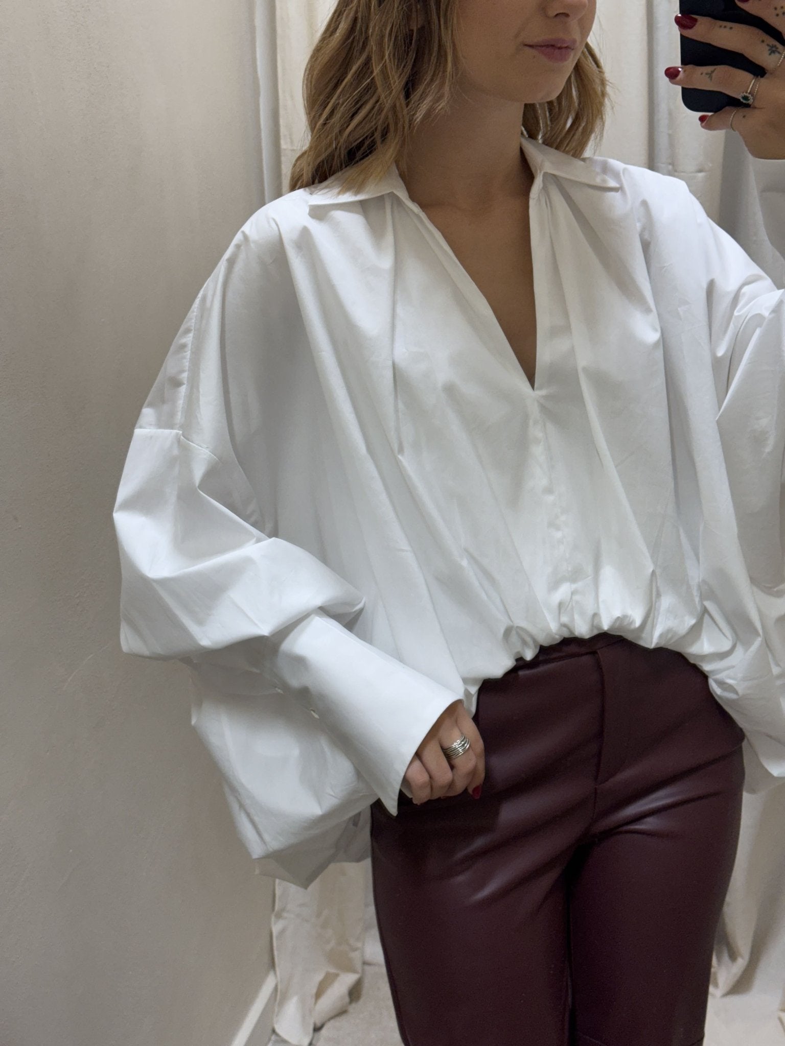 Camicia asimmetrica palloncino Imperial - GiuGiò | Shop online