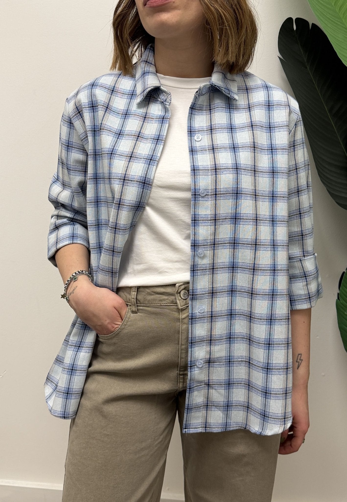 Camicia check over stampa quadro MyD - GiuGiò | Shop online