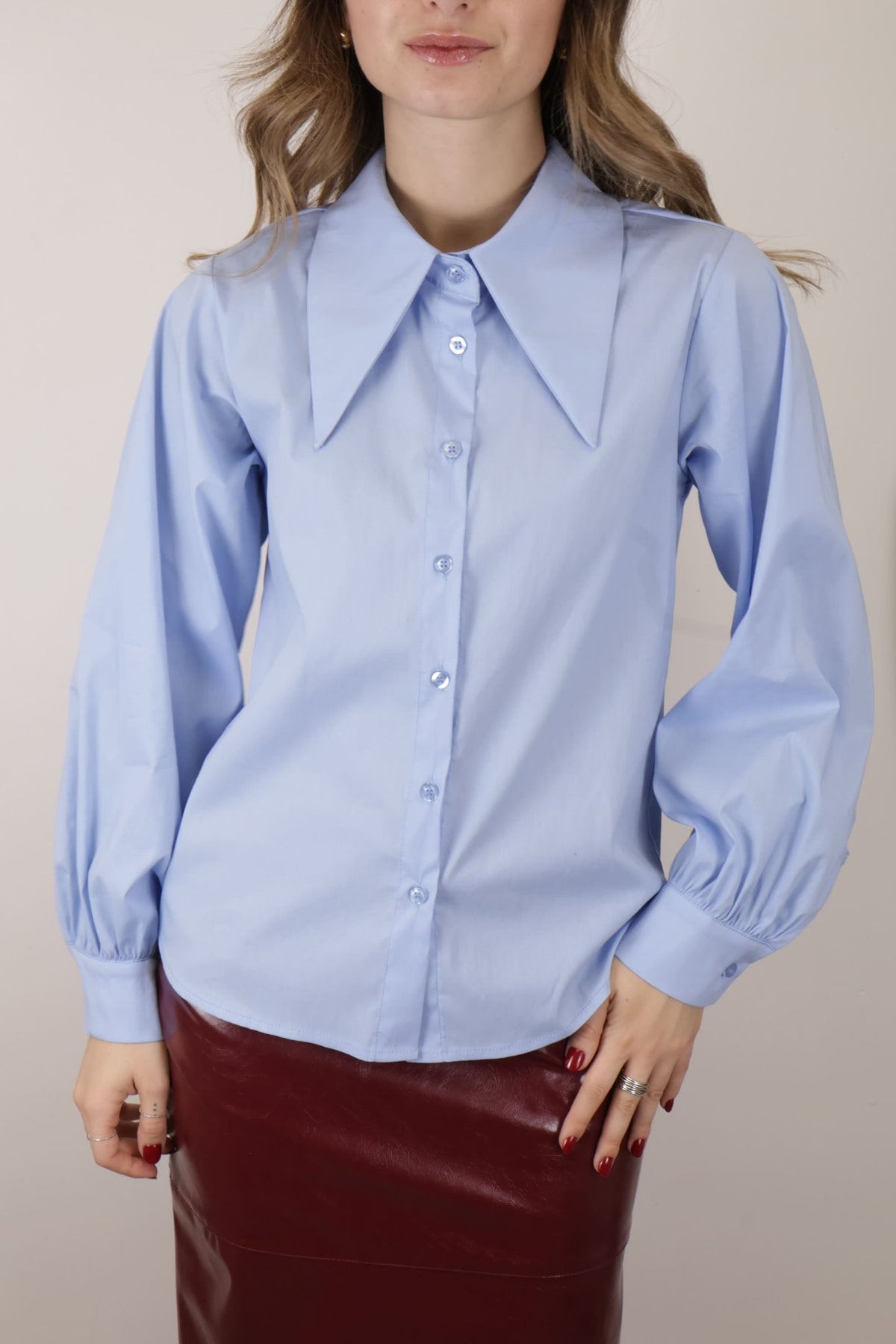 Camicia colletto oversize punte lunghe MyD - GiuGiò | Shop online
