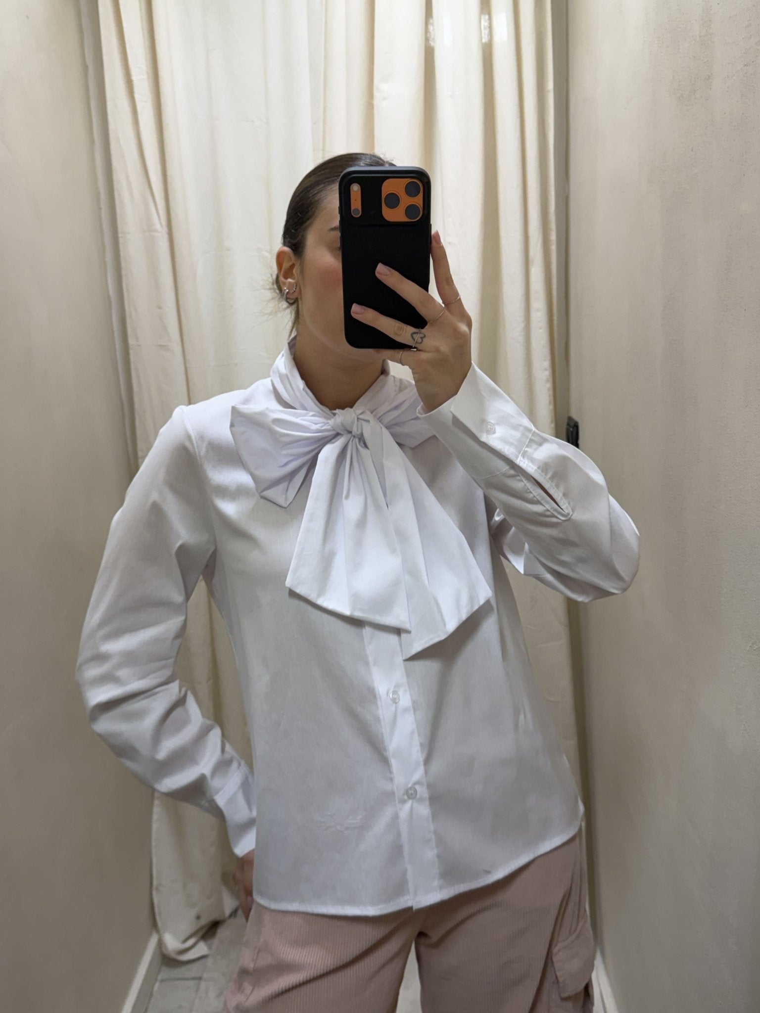 Camicia con fiocco in cotone MyD - GiuGiò | Shop online