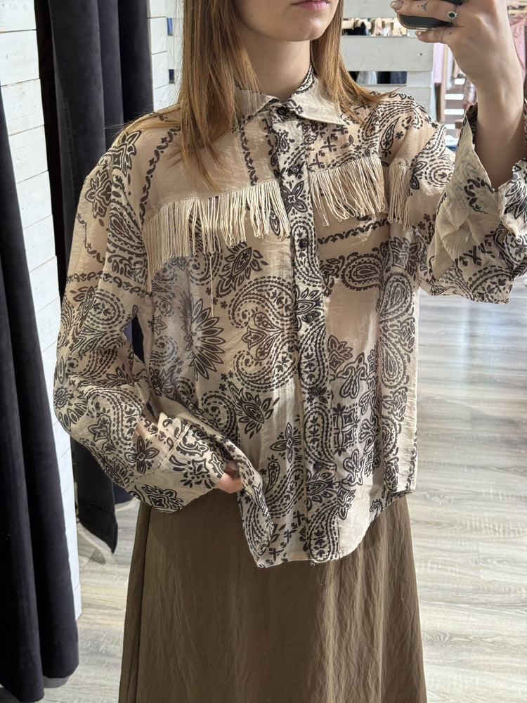 Camicia frange stampa fantasia HaveOne - GiuGiò | Shop online