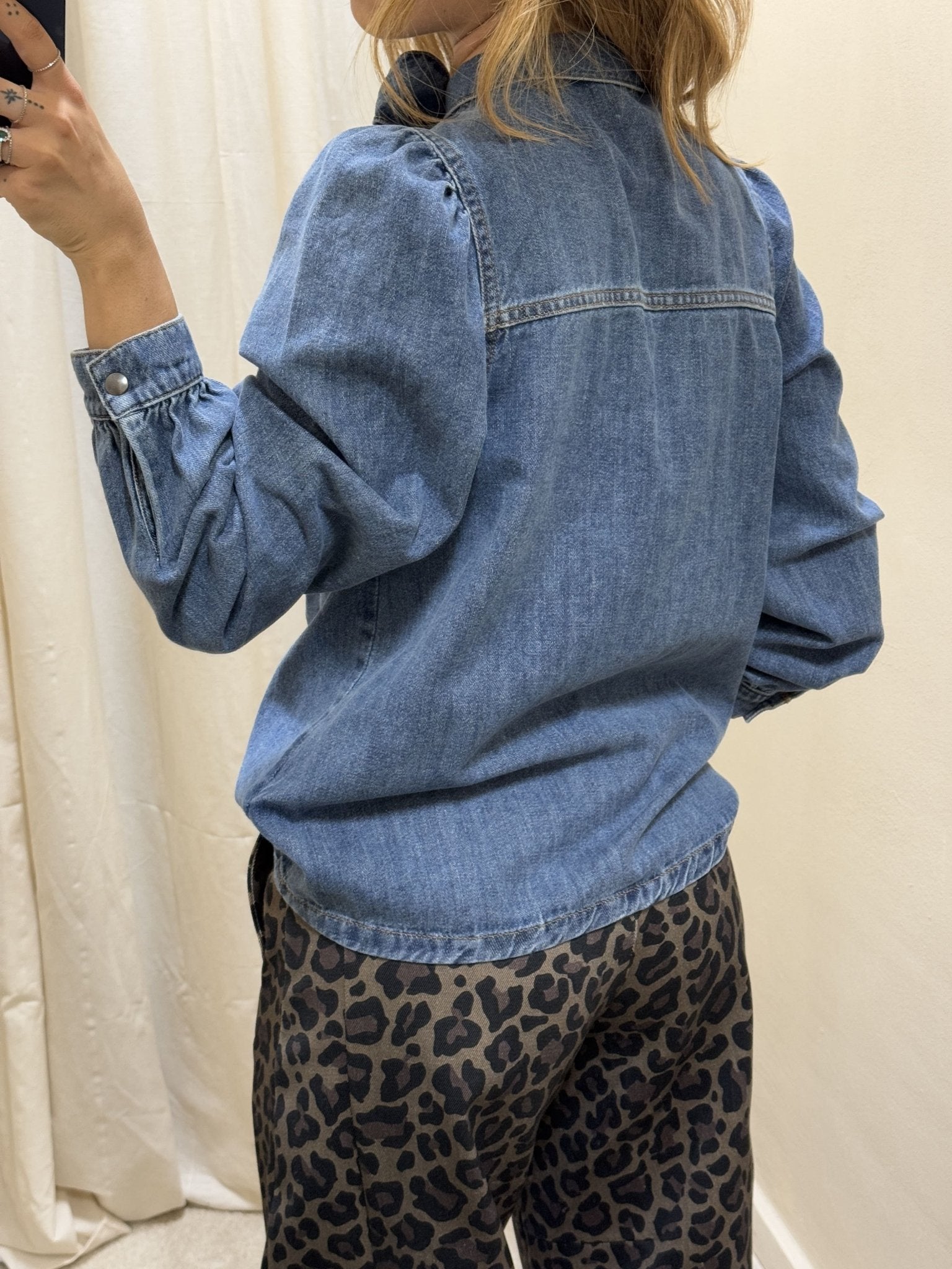 Camicia in denim con fiocco HaveOne - GiuGiò | Shop online
