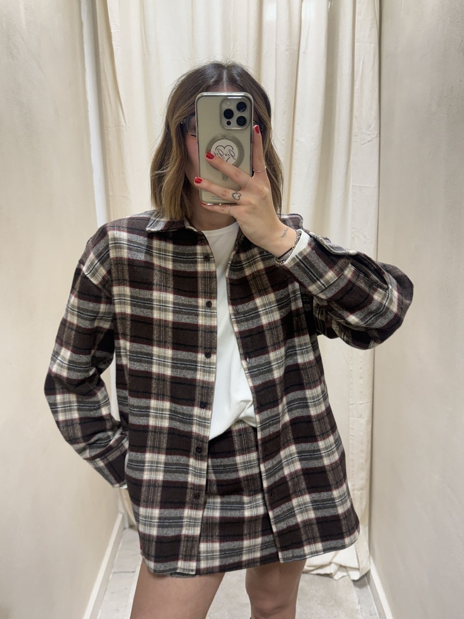 Camicia in flanella stampa check MyD - GiuGiò | Shop online