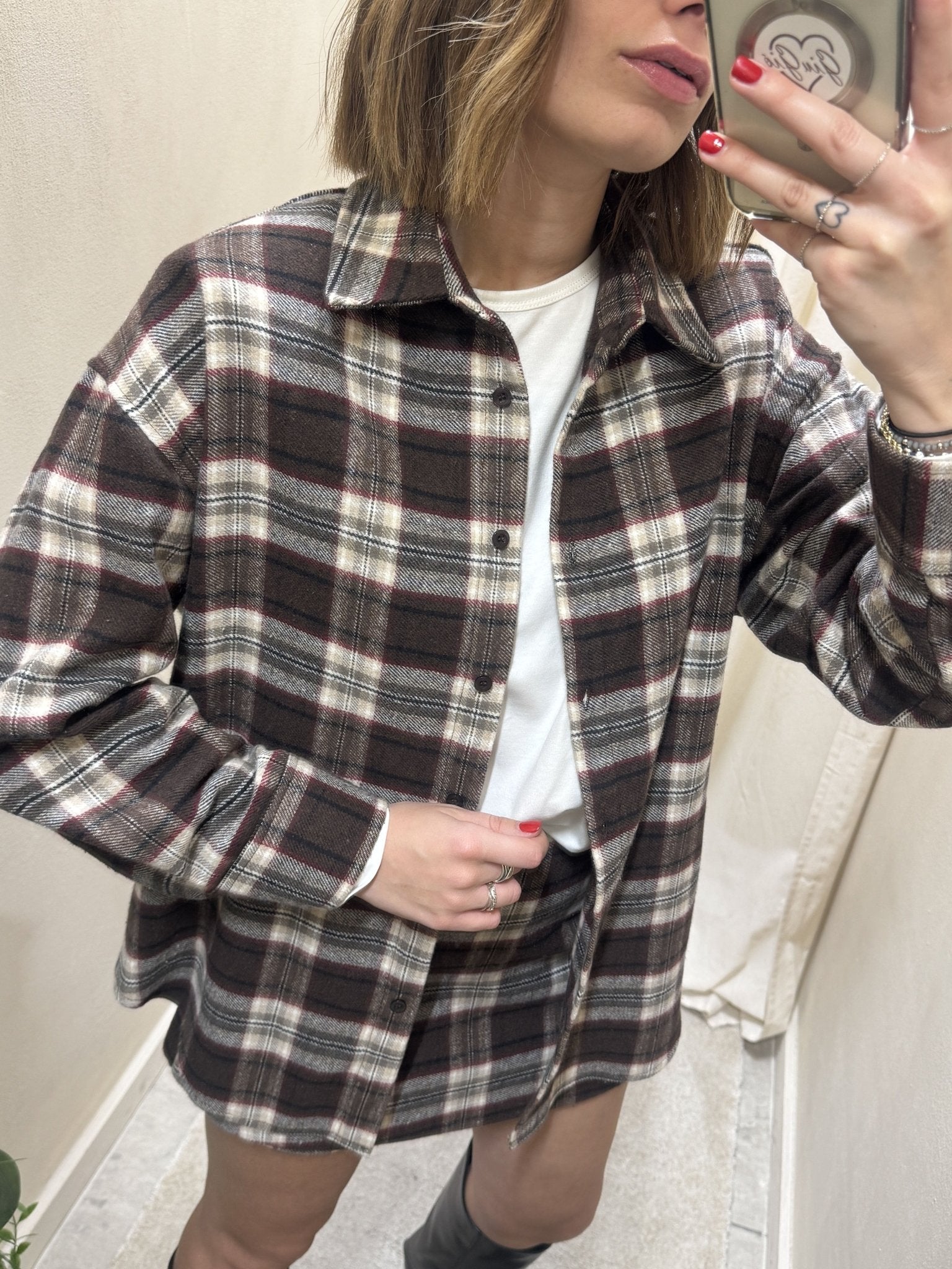 Camicia in flanella stampa check MyD - GiuGiò | Shop online