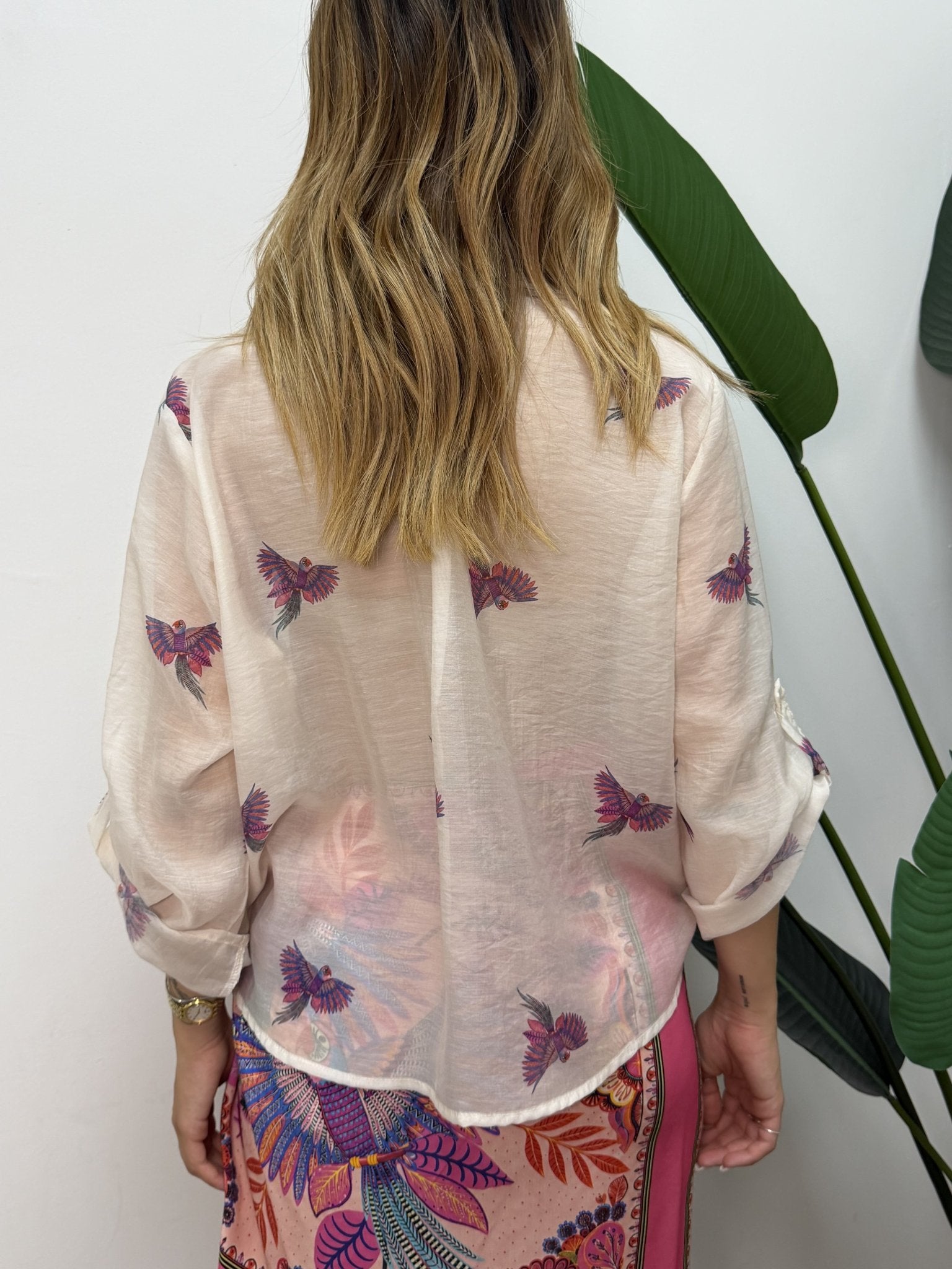 Camicia in lyocell pappagalli HaveOne THE ISLAND - GiuGiò | Shop online