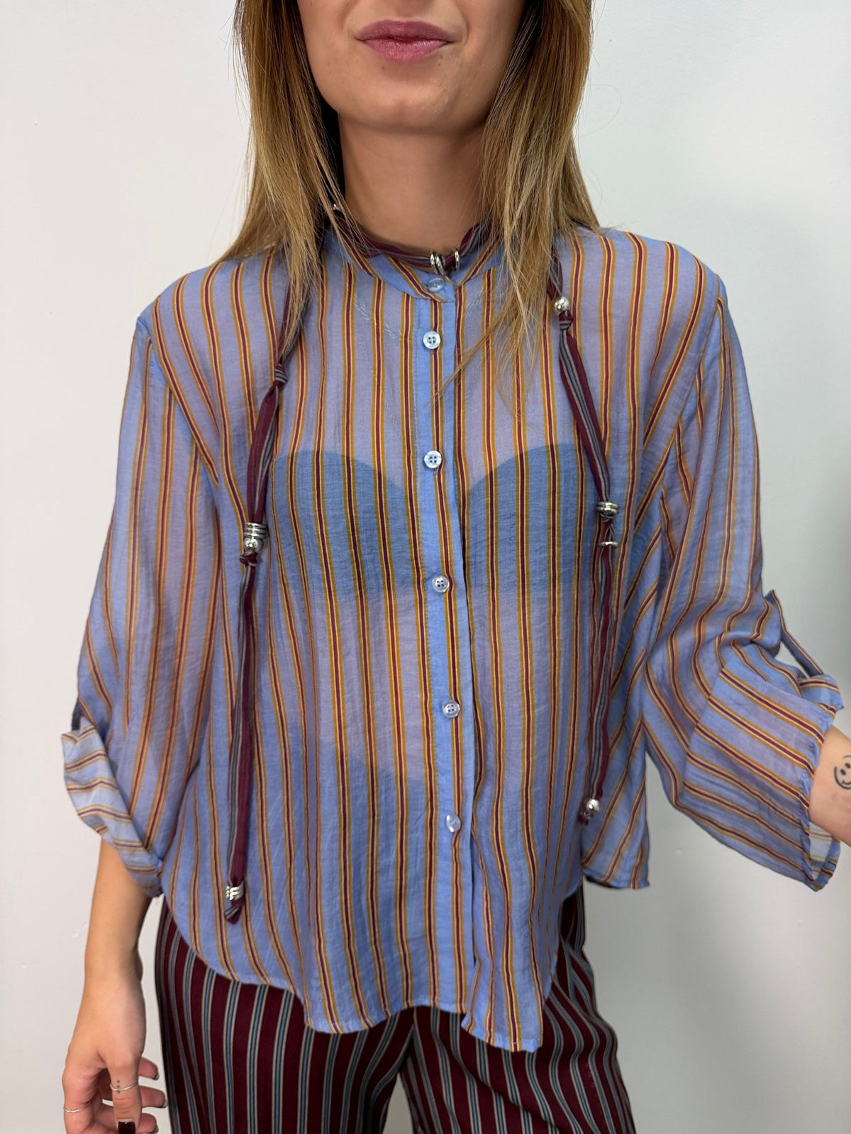 Camicia in lyocell stampa righe Nomad by HaveOne - GiuGiò | Shop online