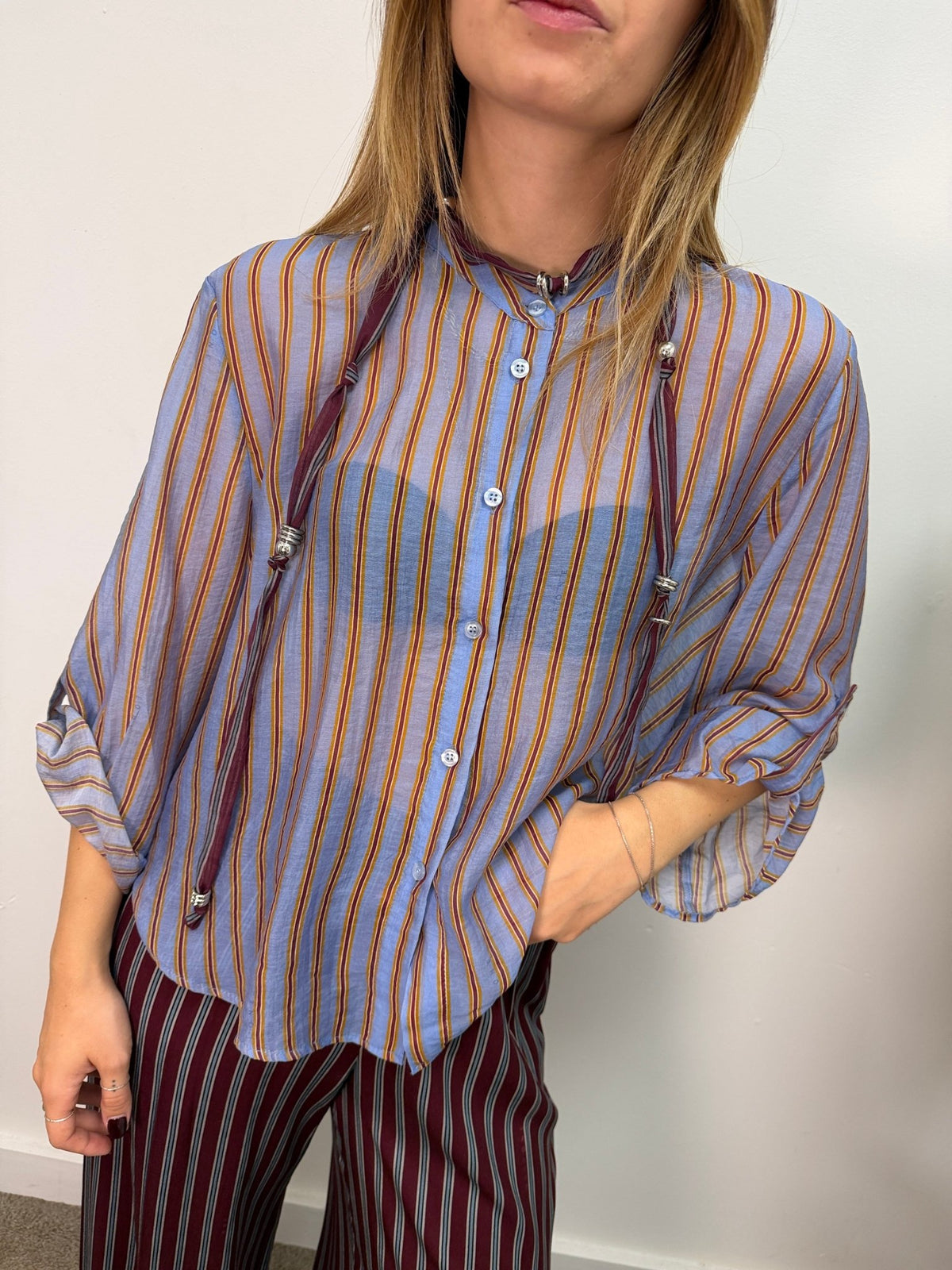 Camicia in lyocell stampa righe Nomad by HaveOne - GiuGiò | Shop online