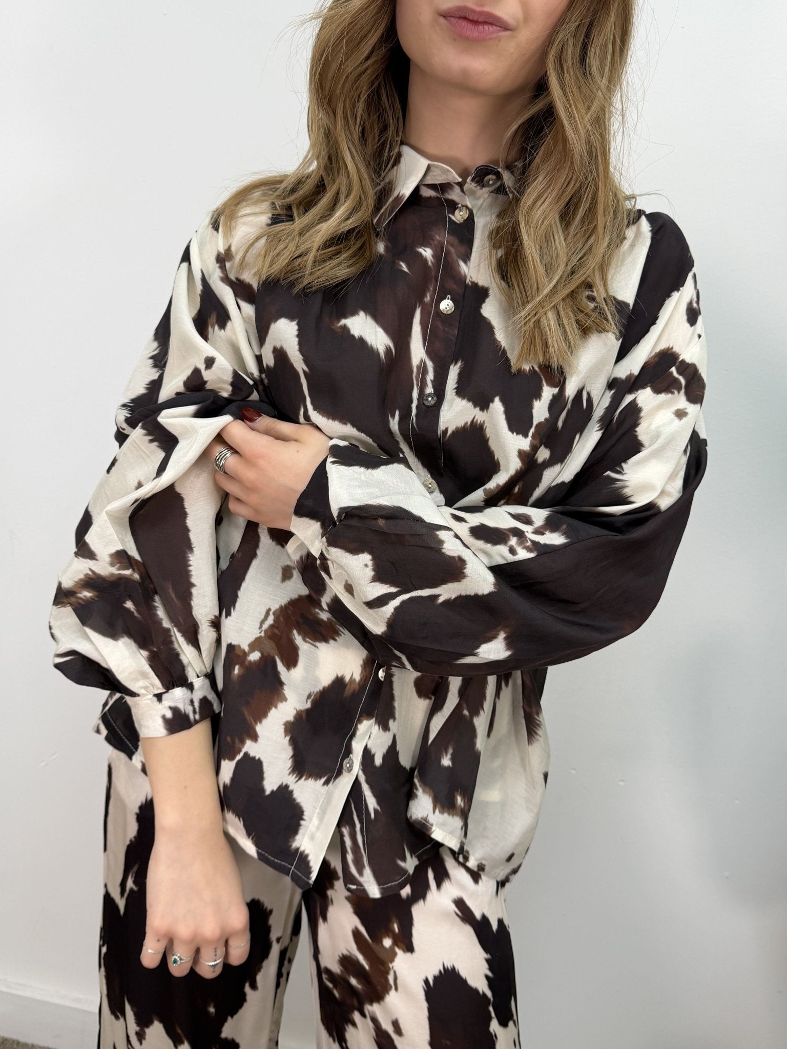 Camicia in viscosa fantasia cow BSB - GiuGiò | Shop online