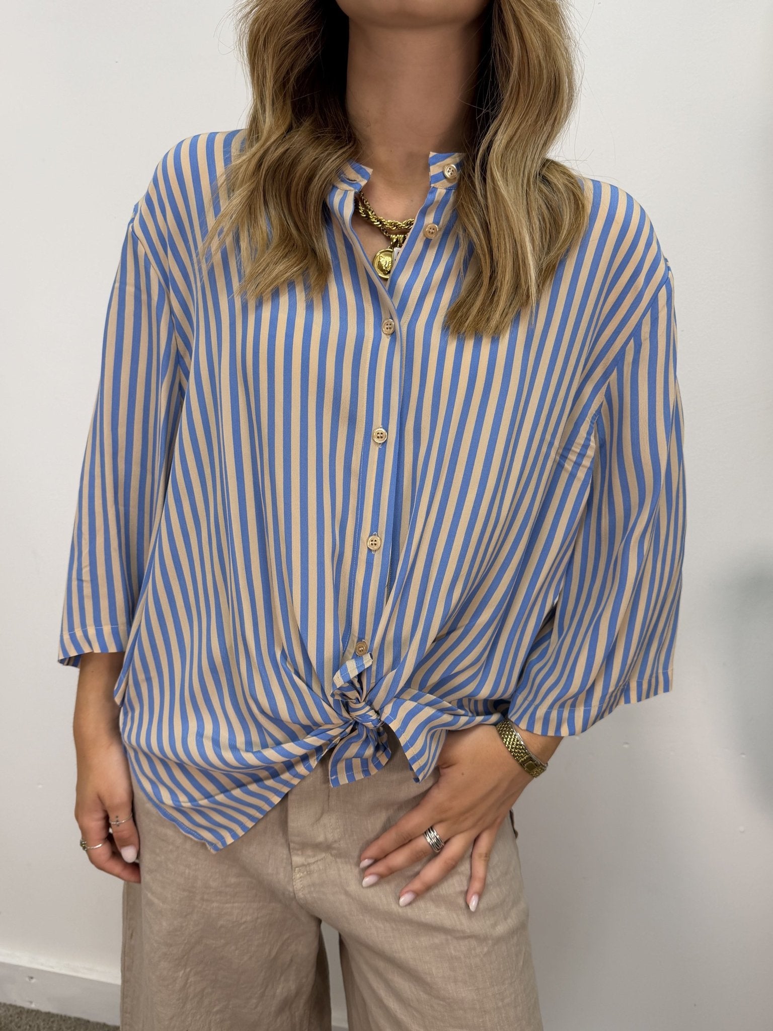 Camicia in viscosa stampa rigata Dixie - GiuGiò | Shop online