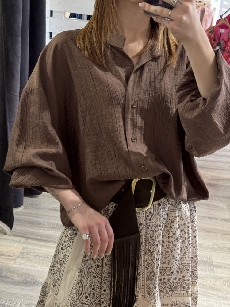 Camicia misto viscosa oversize Tensione In - GiuGiò | Shop online