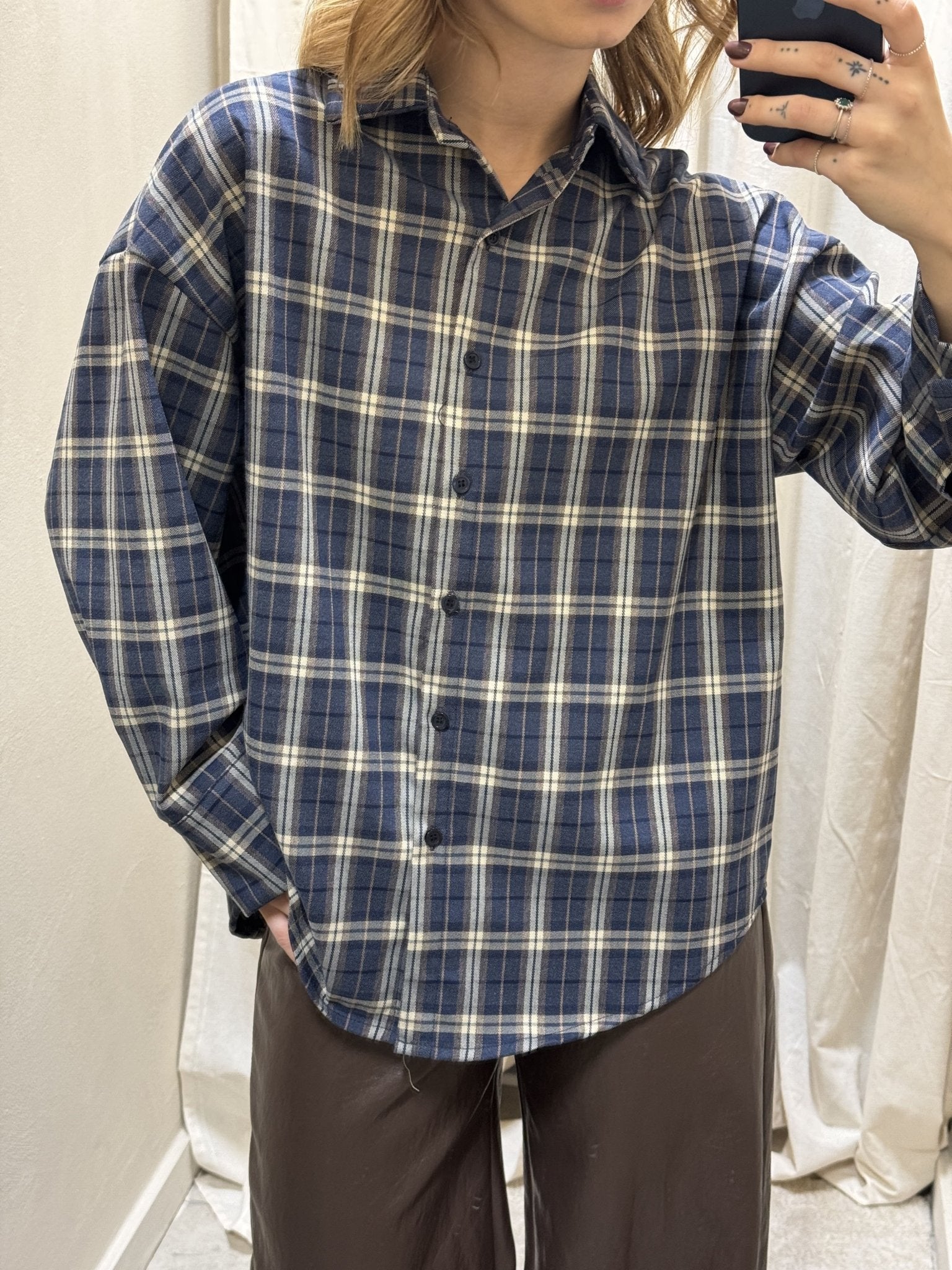 Camicia over a quadri in flanella MyD - GiuGiò | Shop online