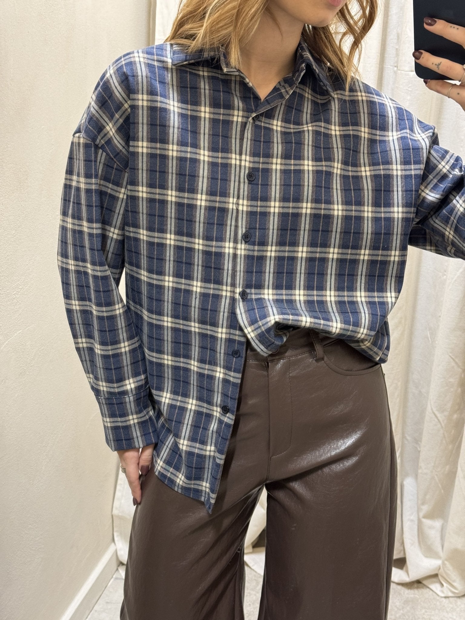 Camicia over a quadri in flanella MyD - GiuGiò | Shop online