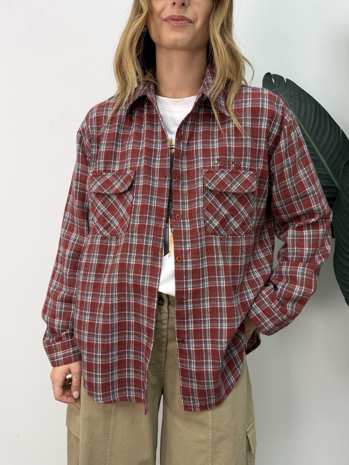 Camicia over check in flanella con taschino MyD - GiuGiò | Shop online