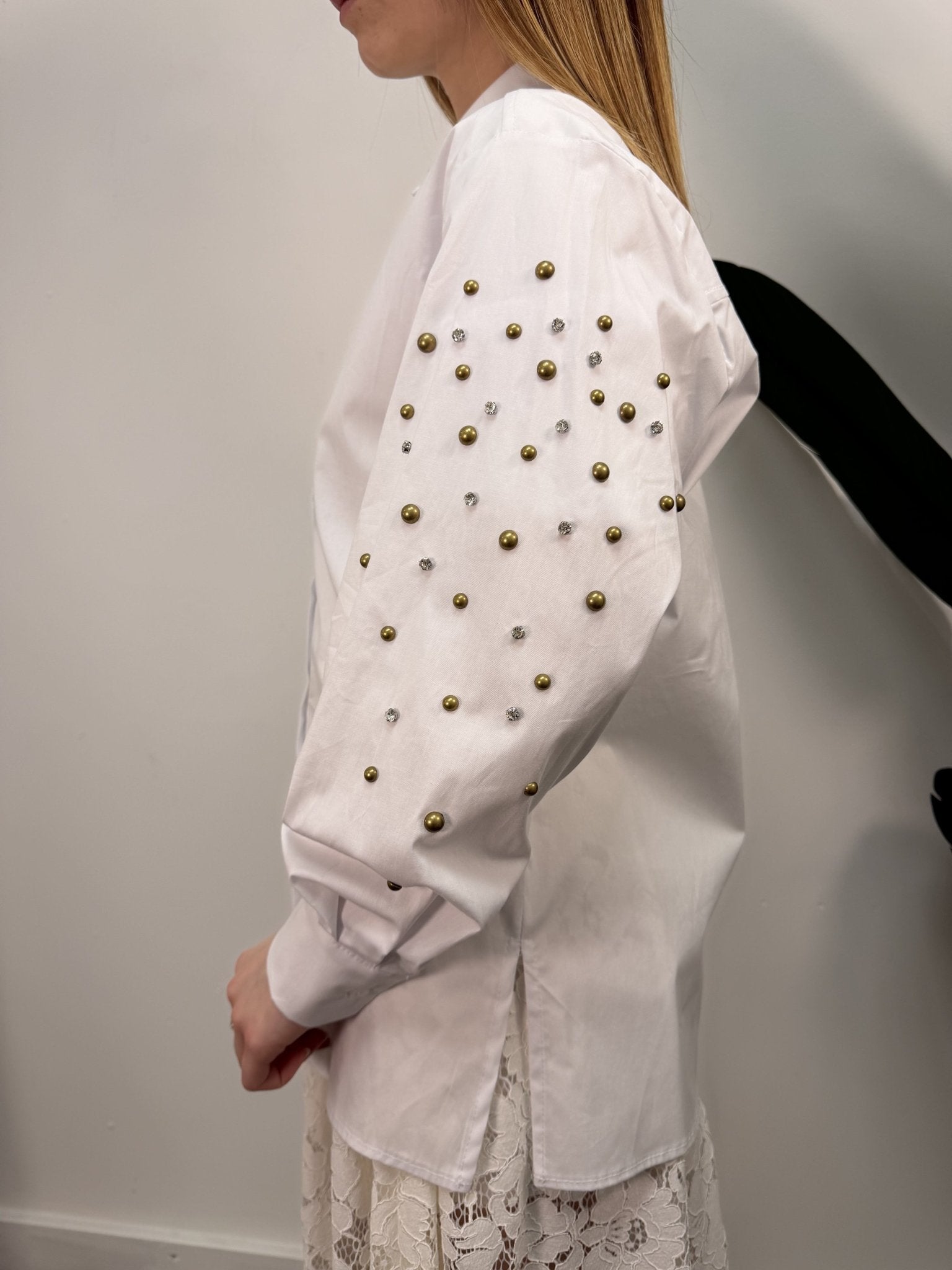 Camicia over con borchie applicate MyD - GiuGiò | Shop online