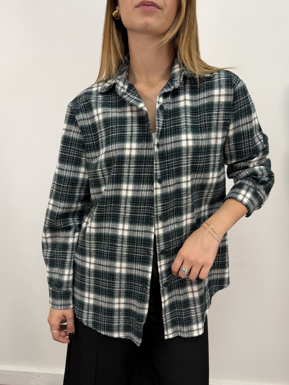 Camicia over flanella stampa check MyD - GiuGiò | Shop online