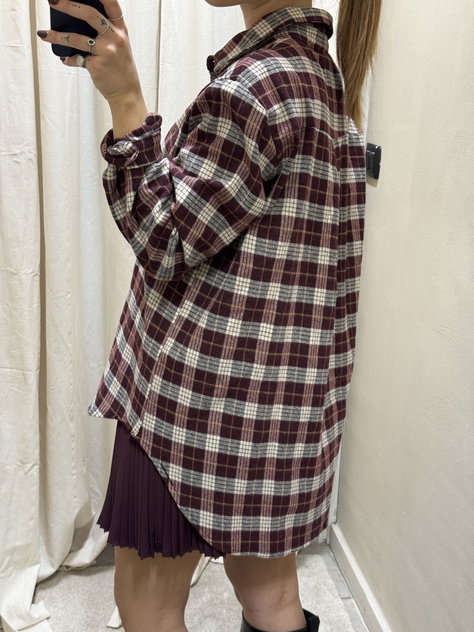 Camicia over in flanella a quadri MyD - GiuGiò | Shop online