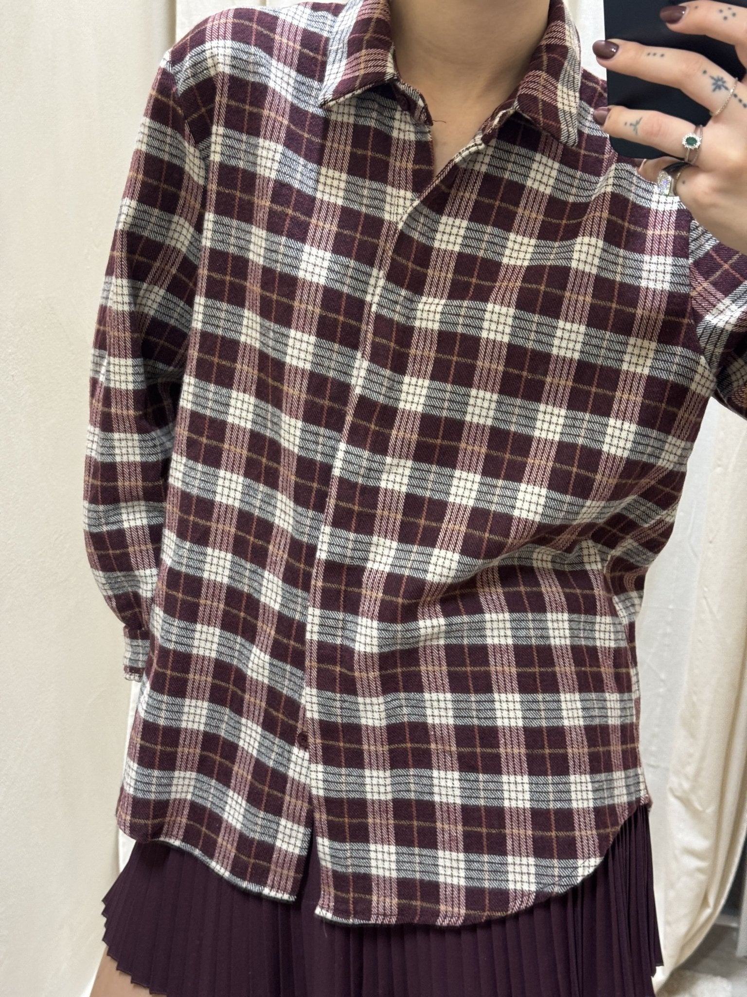 Camicia over in flanella a quadri MyD - GiuGiò | Shop online