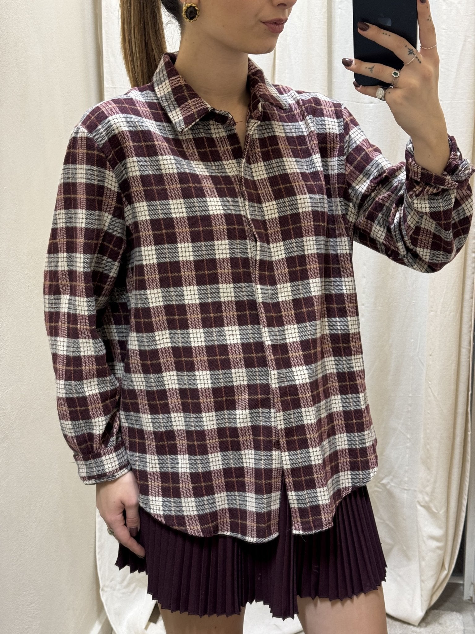 Camicia over in flanella a quadri MyD - GiuGiò | Shop online