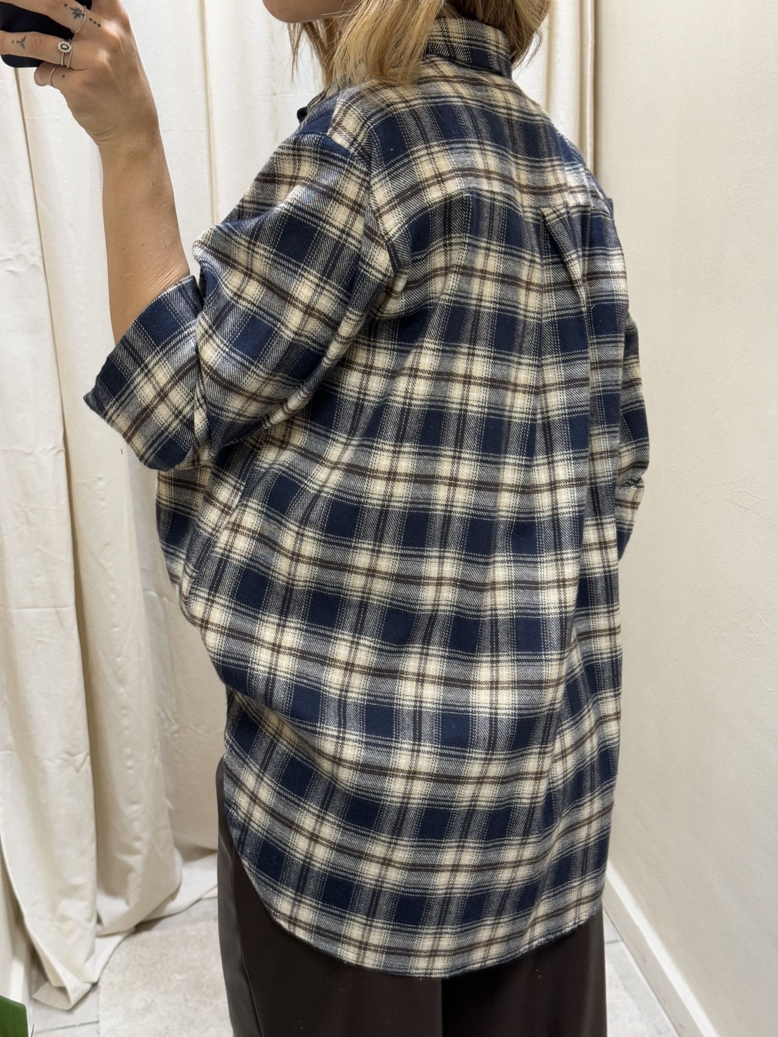 Camicia over in flanella a quadroni MyD - GiuGiò | Shop online