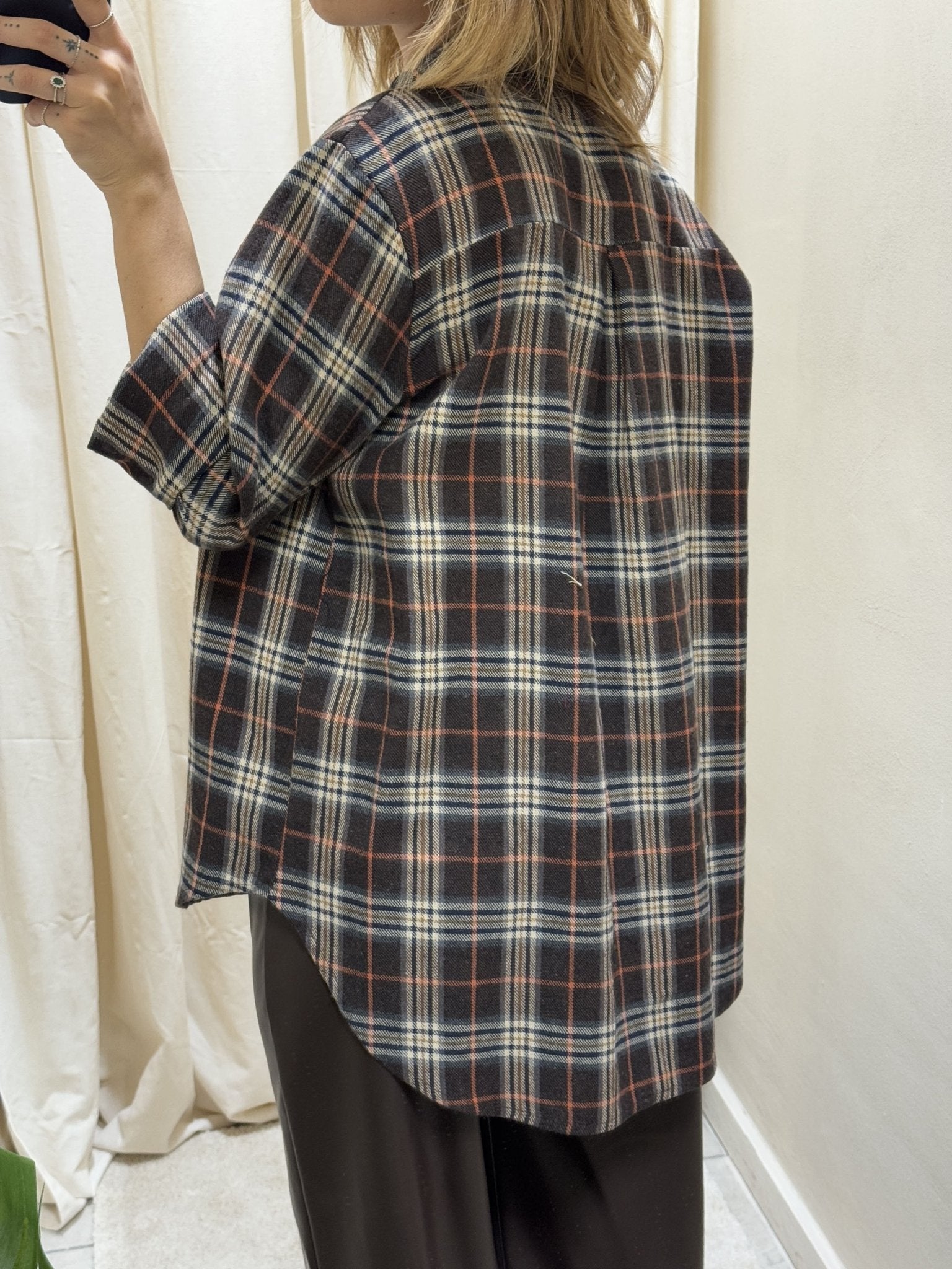 Camicia over in flanella a quadroni MyD - GiuGiò | Shop online