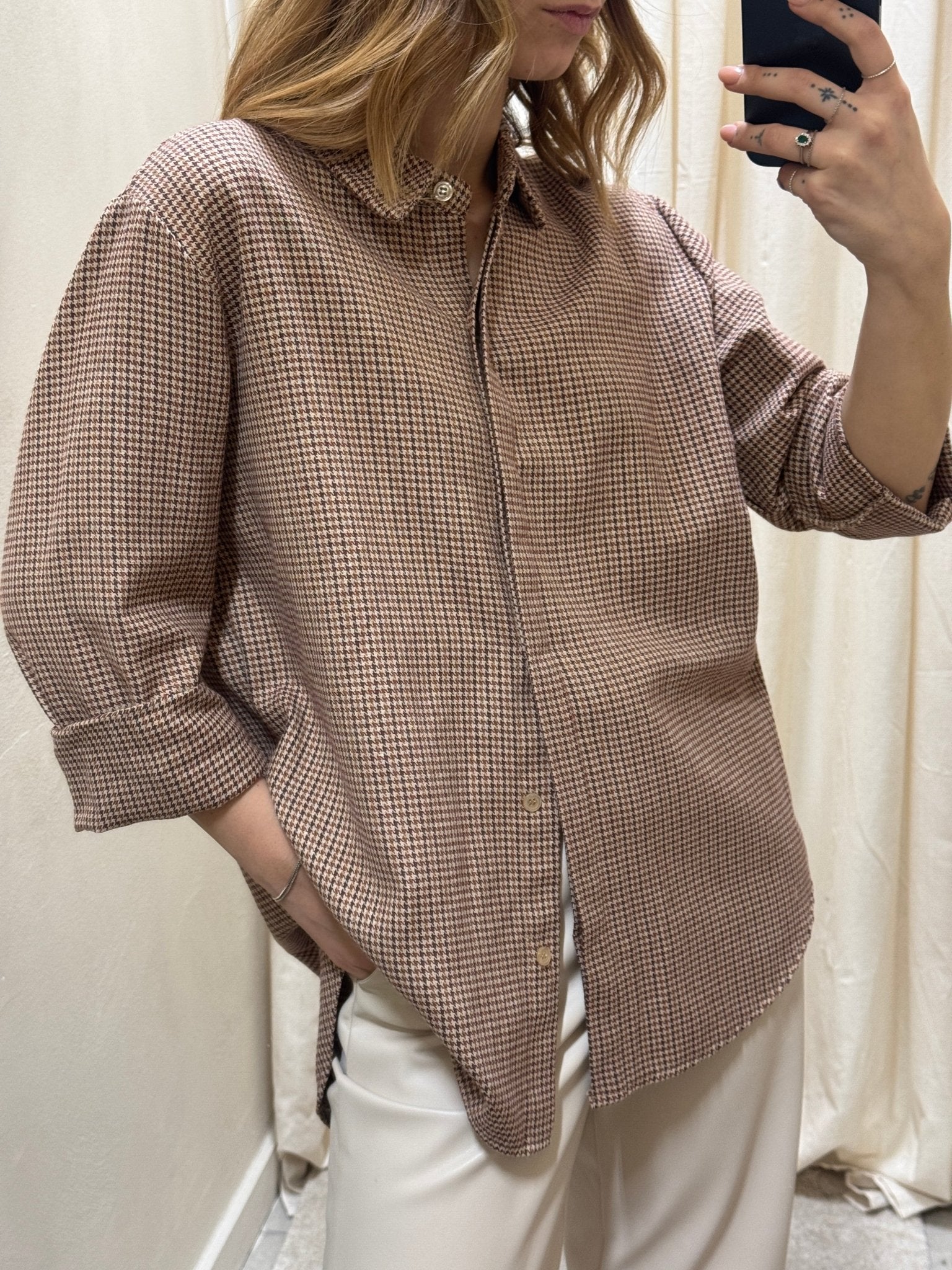 Camicia over in flanella stampa check MyD - GiuGiò | Shop online