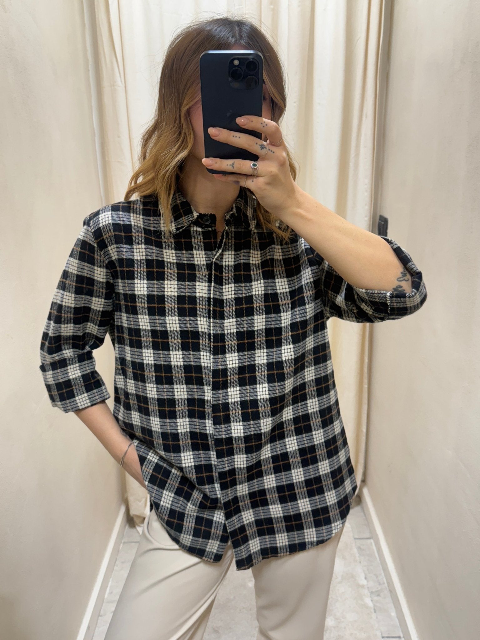 Camicia over in flanella stampa check MyD - GiuGiò | Shop online