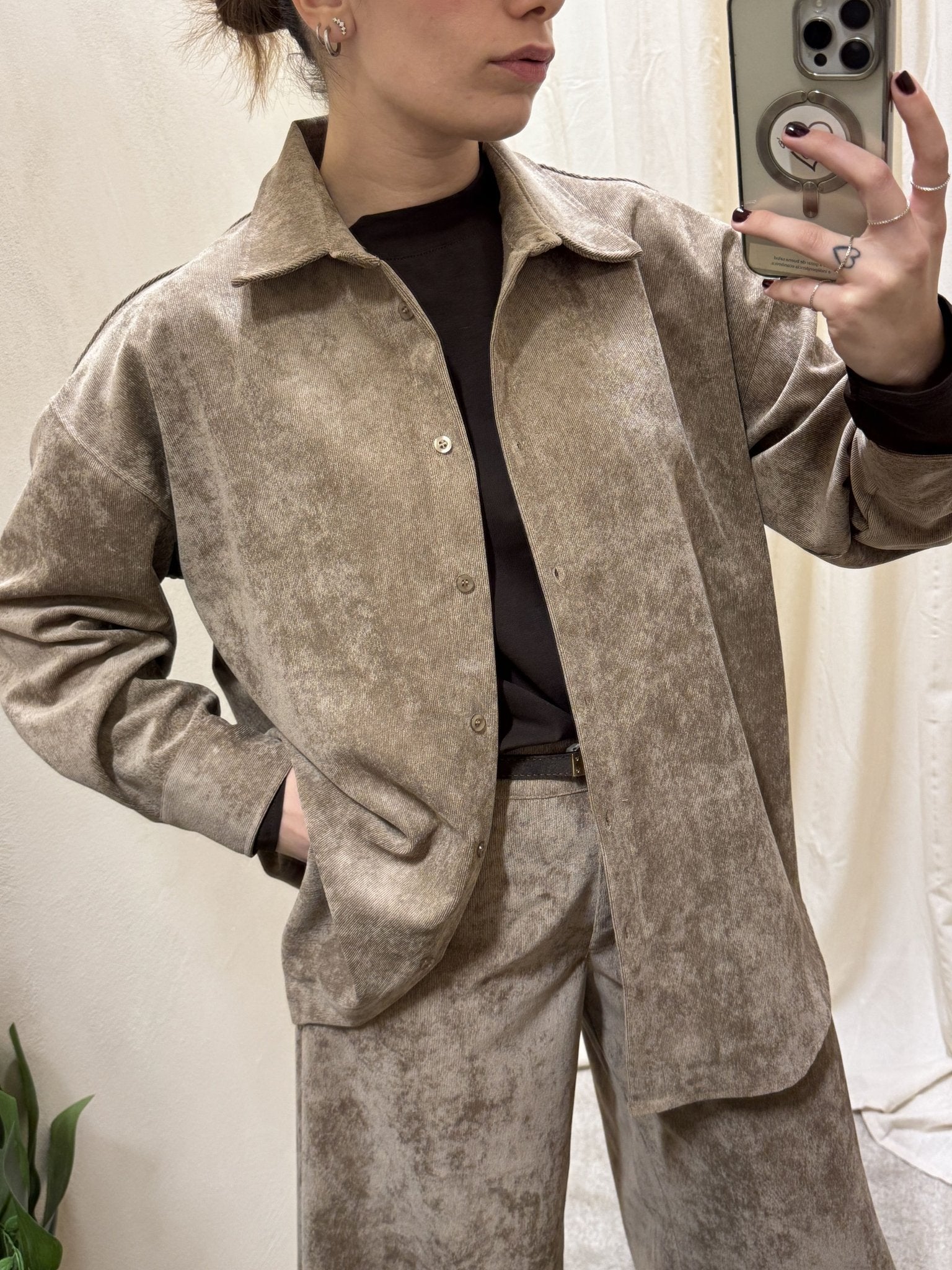 Camicia over in millerighe di velluto MyD - GiuGiò | Shop online