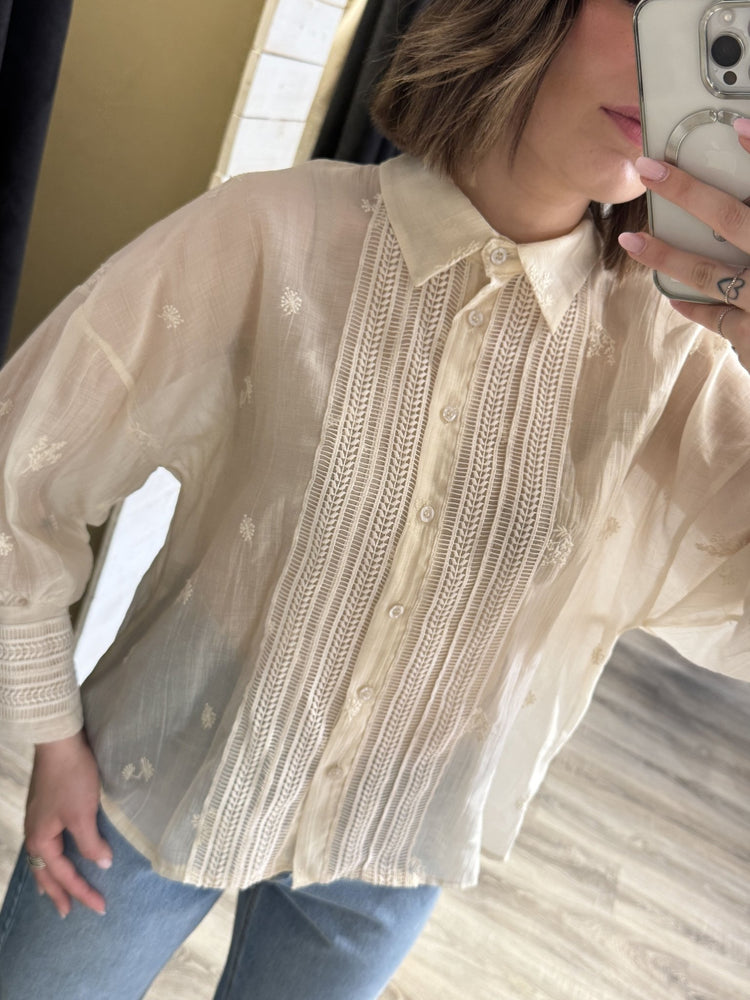Camicia over ricamata con passamaneria HaveOne - GiuGiò | Shop online