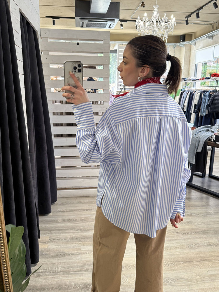 Camicia over rigata con bandana HaveOne - GiuGiò | Shop online
