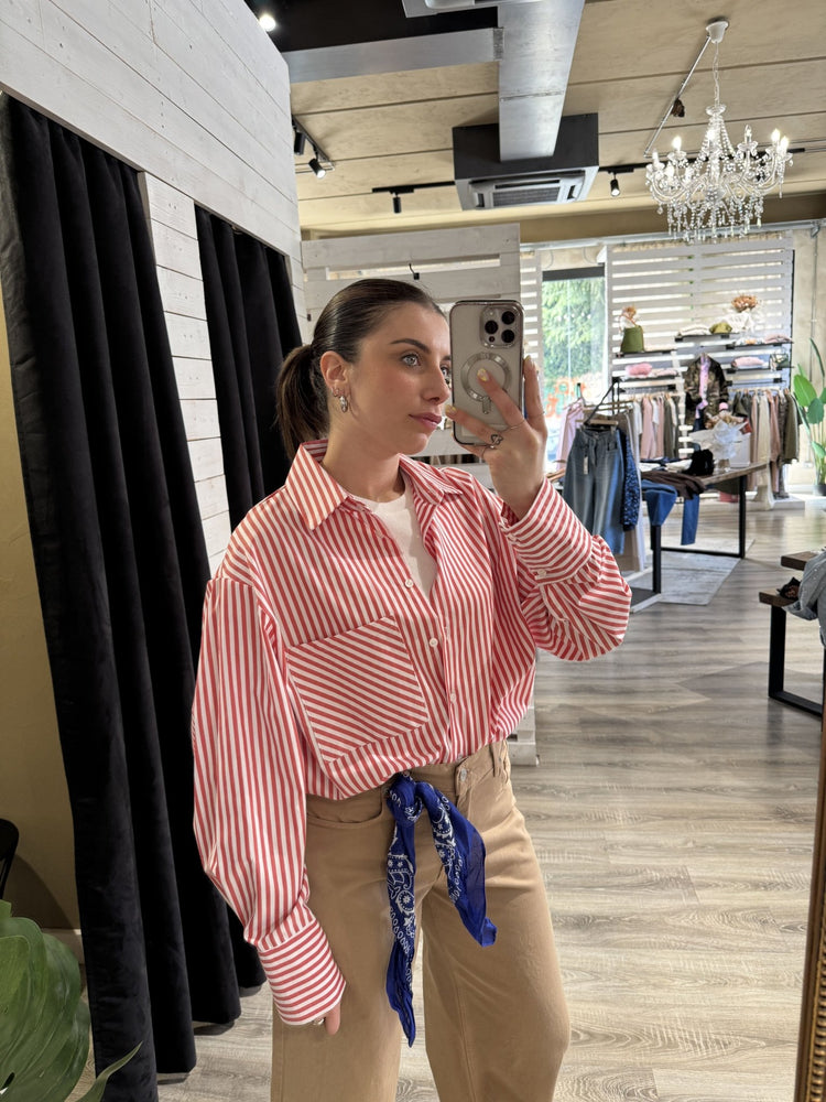Camicia over rigata con bandana HaveOne - GiuGiò | Shop online
