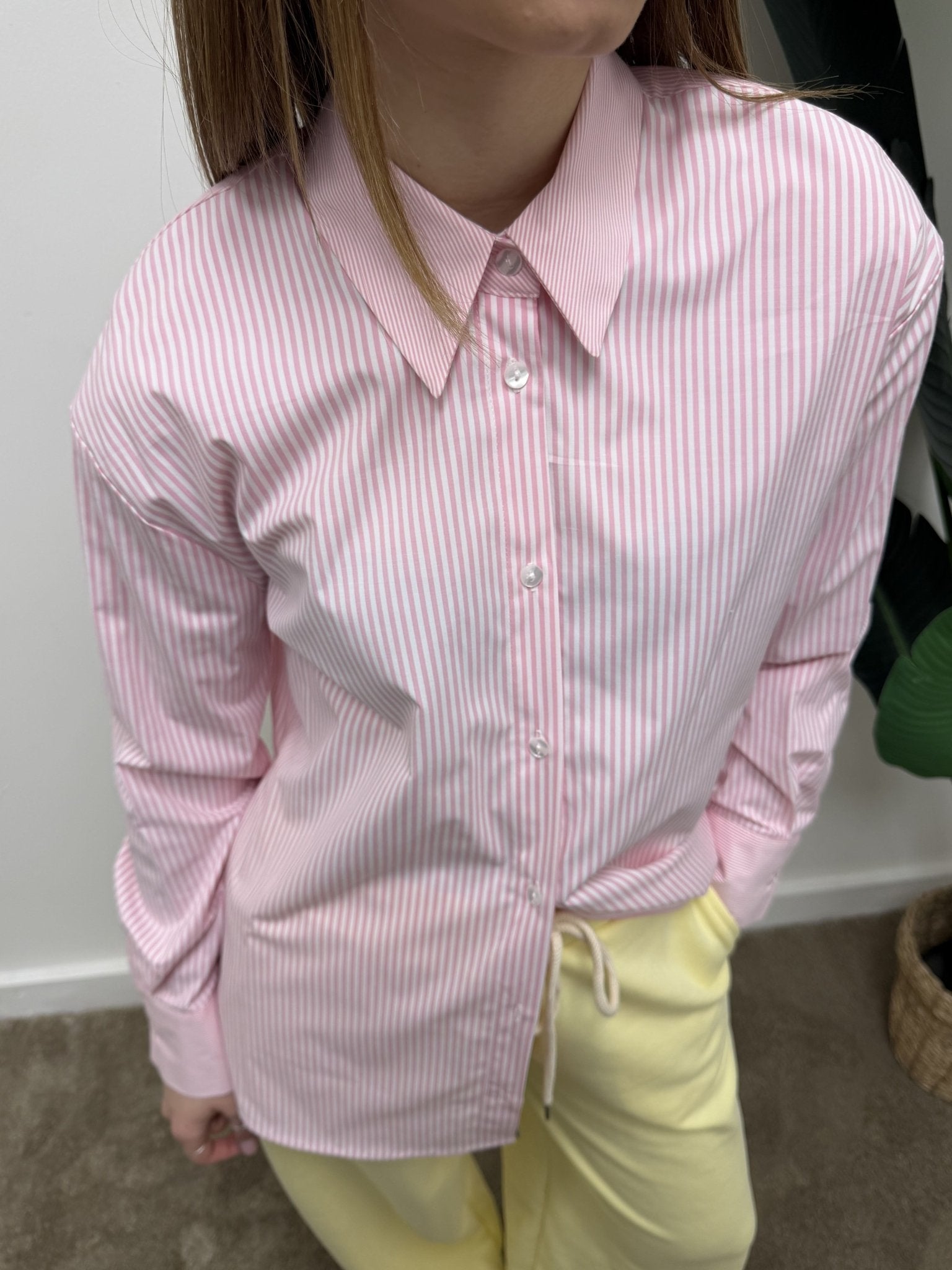 Camicia over rigata con polso a contrasto Tensione In - GiuGiò | Shop online