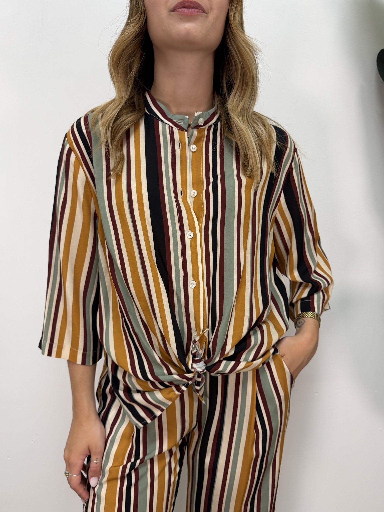 Camicia over rigata multicolor Dixie - GiuGiò | Shop online