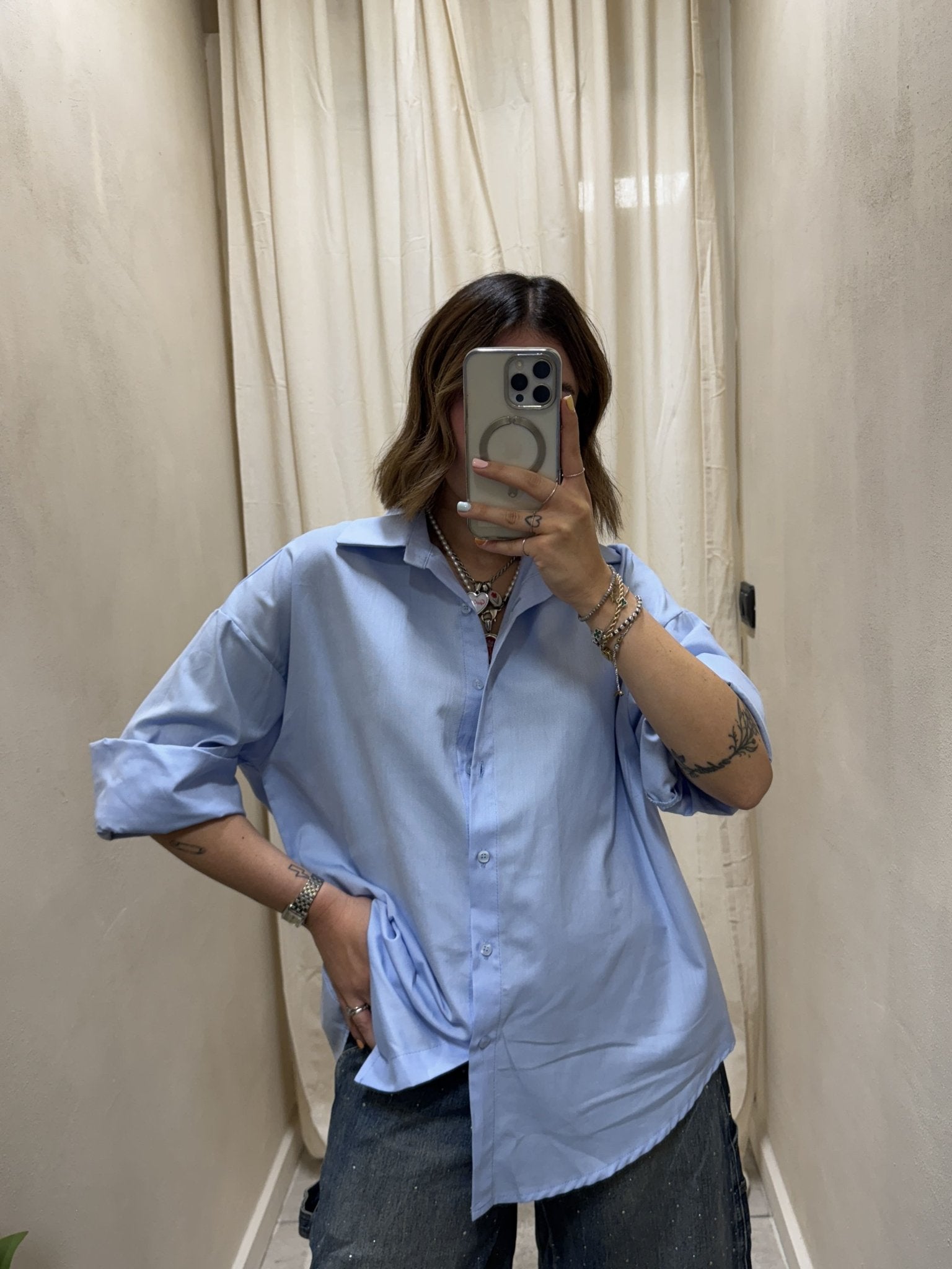 Camicia oversize in cotone oxford My - d - GiuGiò | Shop online