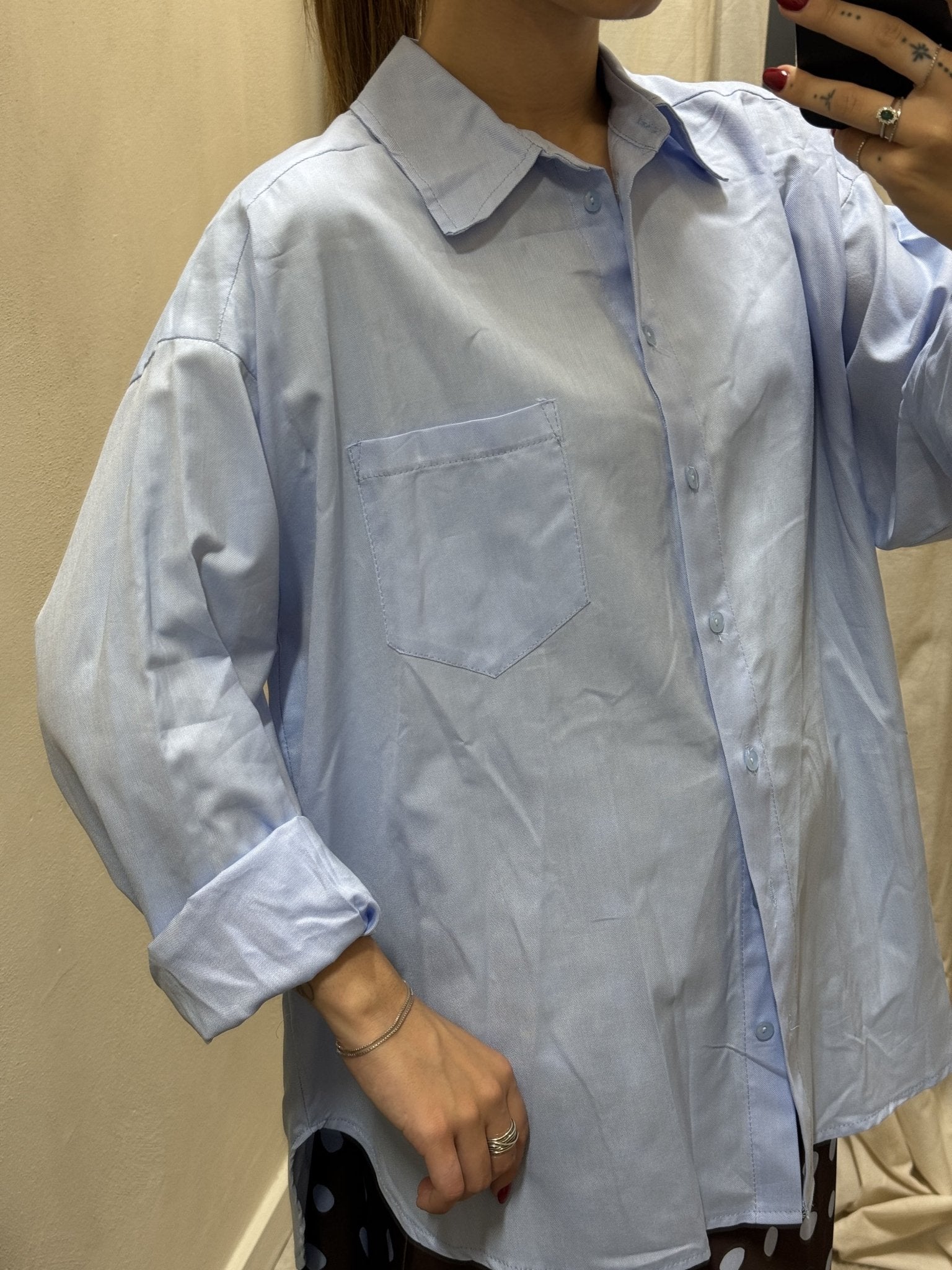 Camicia oversize in cotone Oxford Tensione In - GiuGiò | Shop online