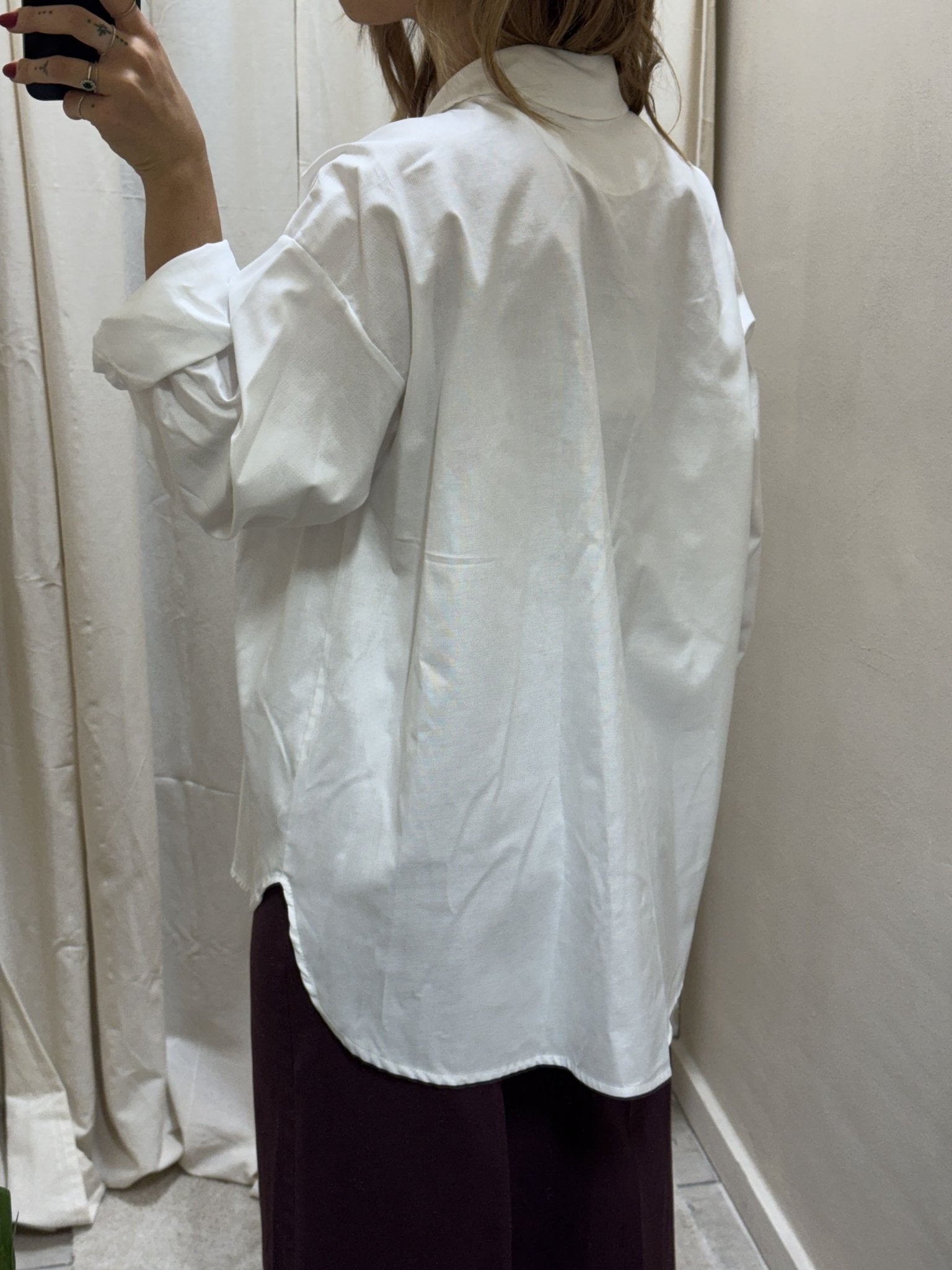 Camicia oversize in cotone Oxford Tensione In - GiuGiò | Shop online