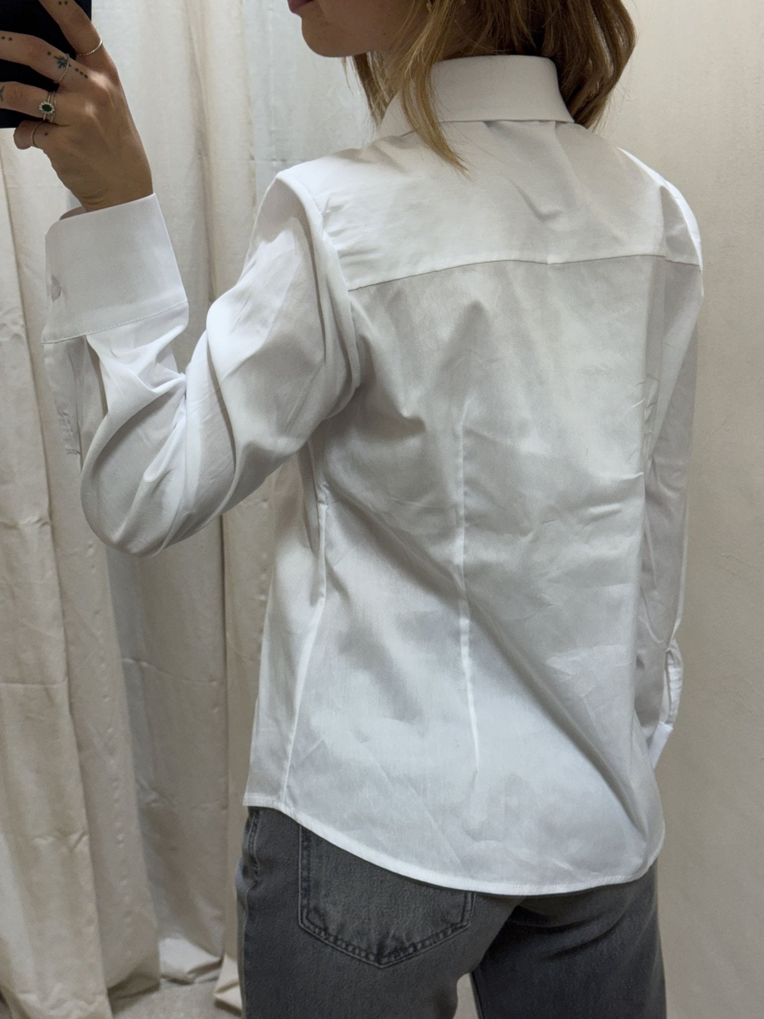 Camicia slim con bottone gioiello Susy Mix - GiuGiò | Shop online