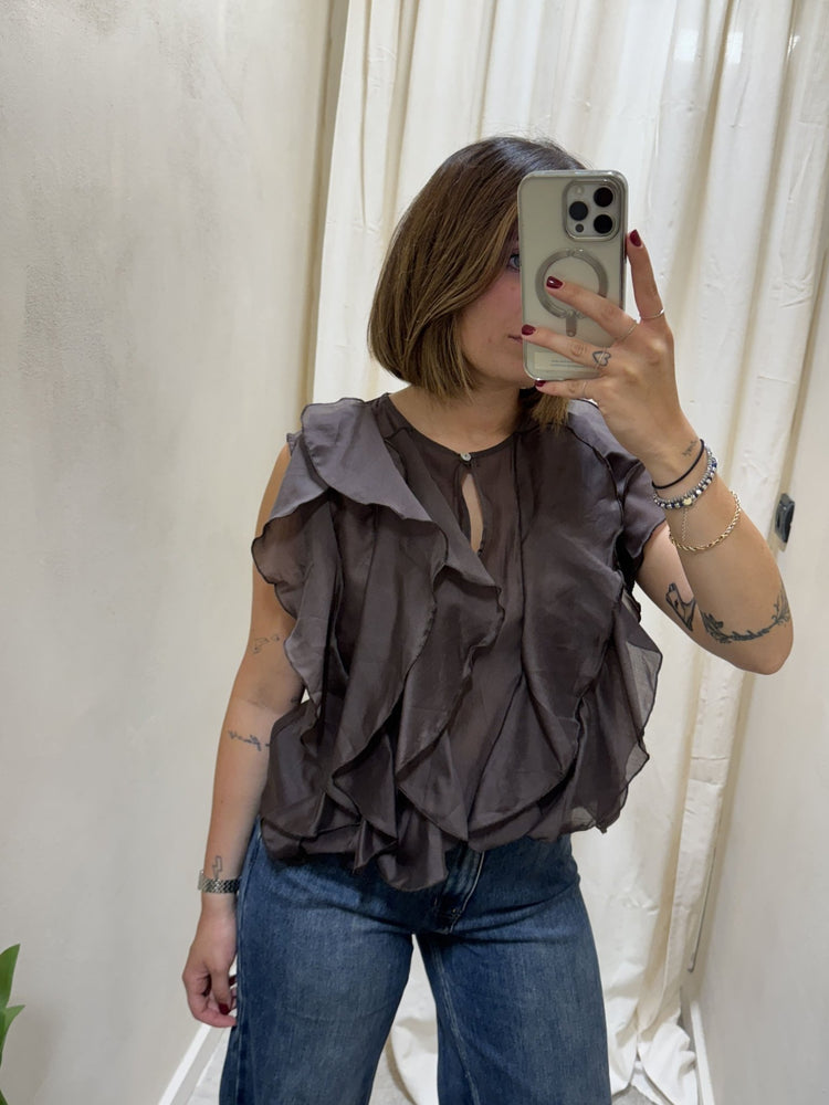 Camicia smanicata con rouches MyD - GiuGiò | Shop online