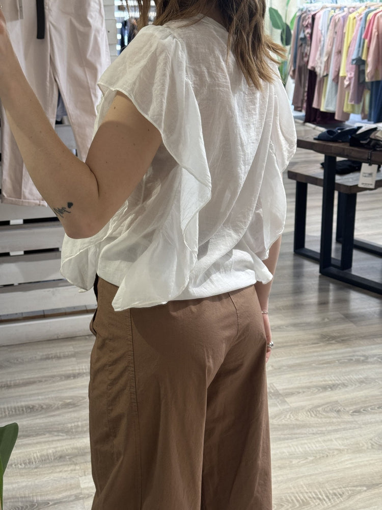 Camicia smanicata con rouches Susy Mix - GiuGiò | Shop online