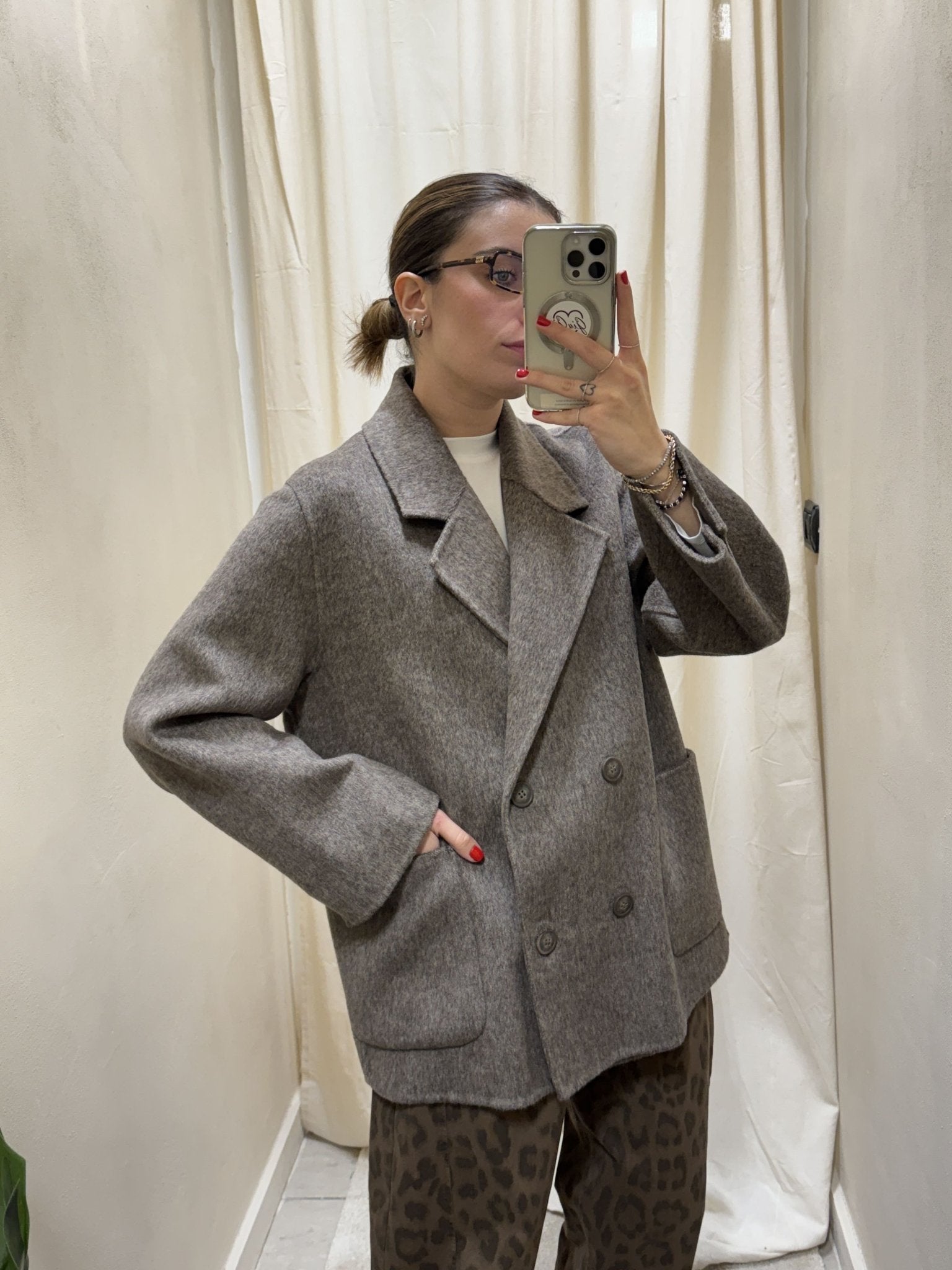 Cappotto corto doppiopetto in misto lana HaveOne - GiuGiò | Shop online