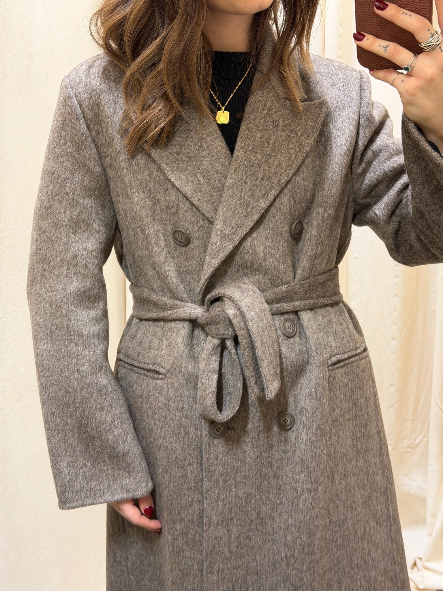 Cappotto doppiopetto strutturato con fusciacca HaveOne - GiuGiò | Shop online