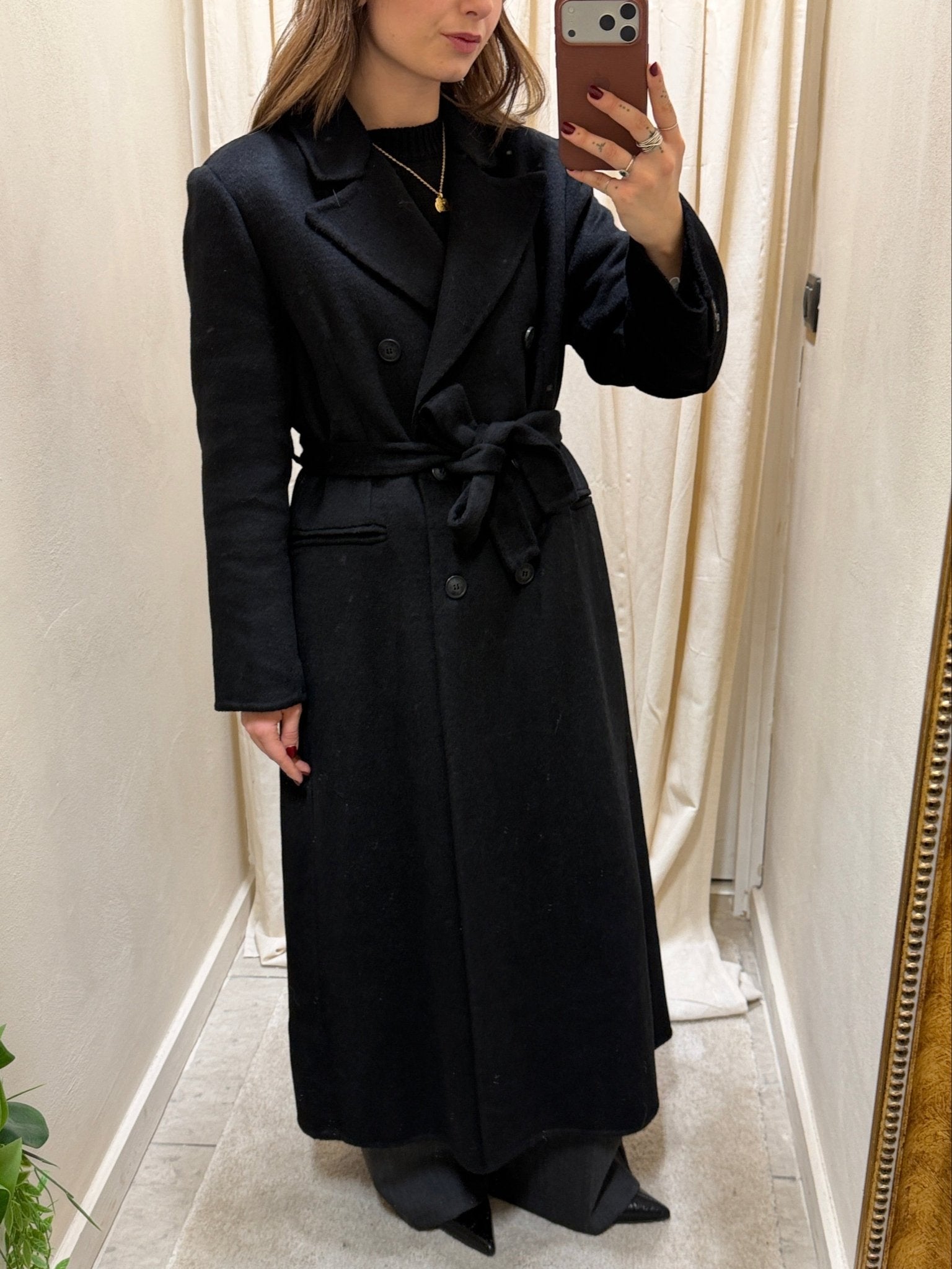 Cappotto doppiopetto strutturato con fusciacca HaveOne - GiuGiò | Shop online