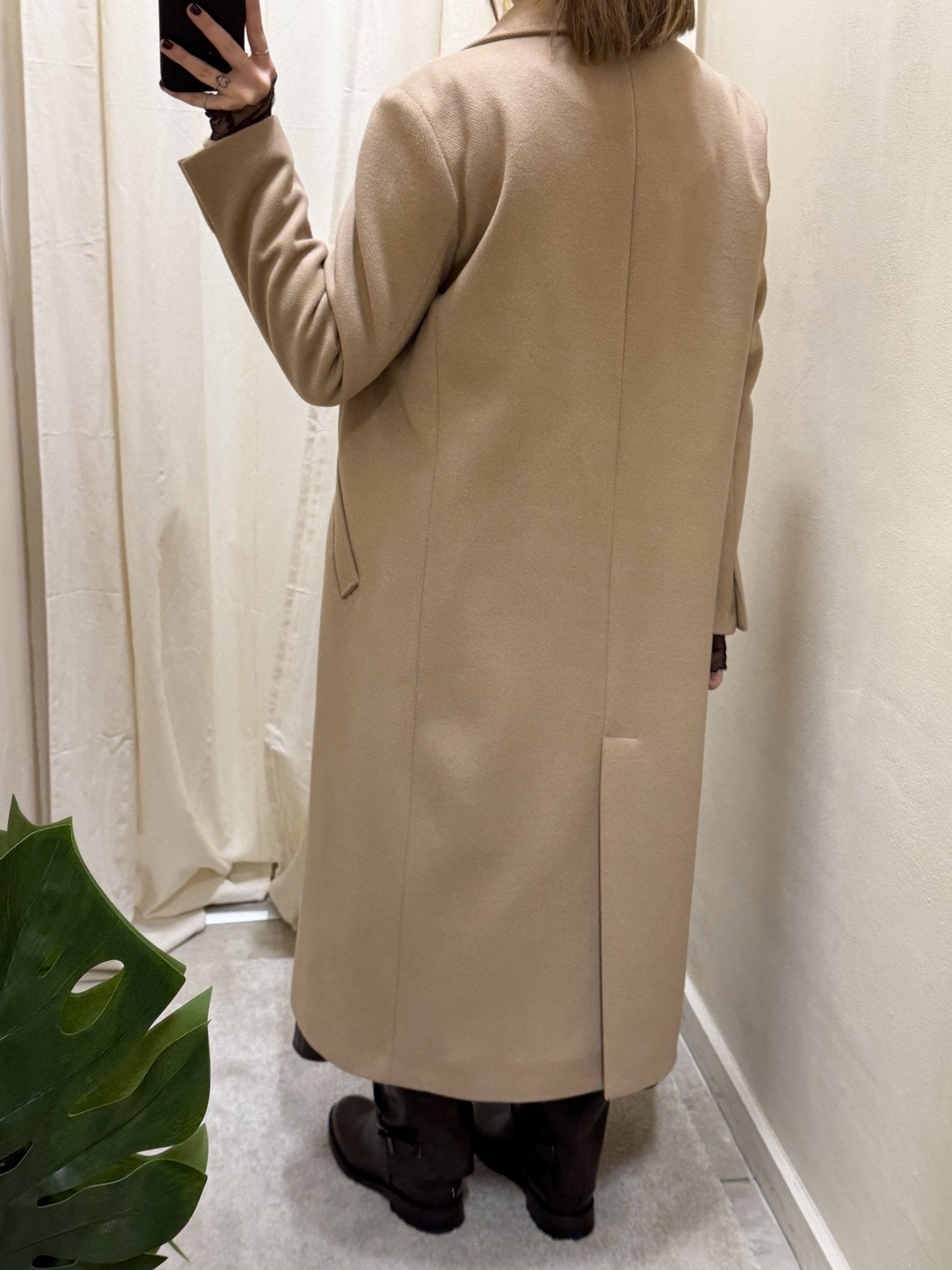 Cappotto lungo doppiopetto con spilla MyD - GiuGiò | Shop online