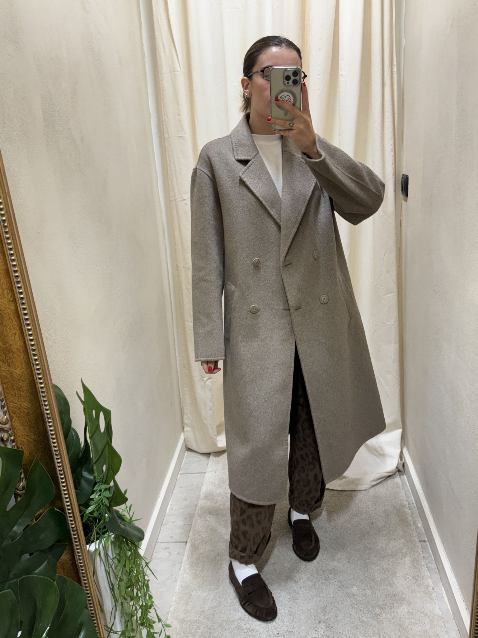 Cappotto lungo doppiopetto in misto lana HaveOne - GiuGiò | Shop online