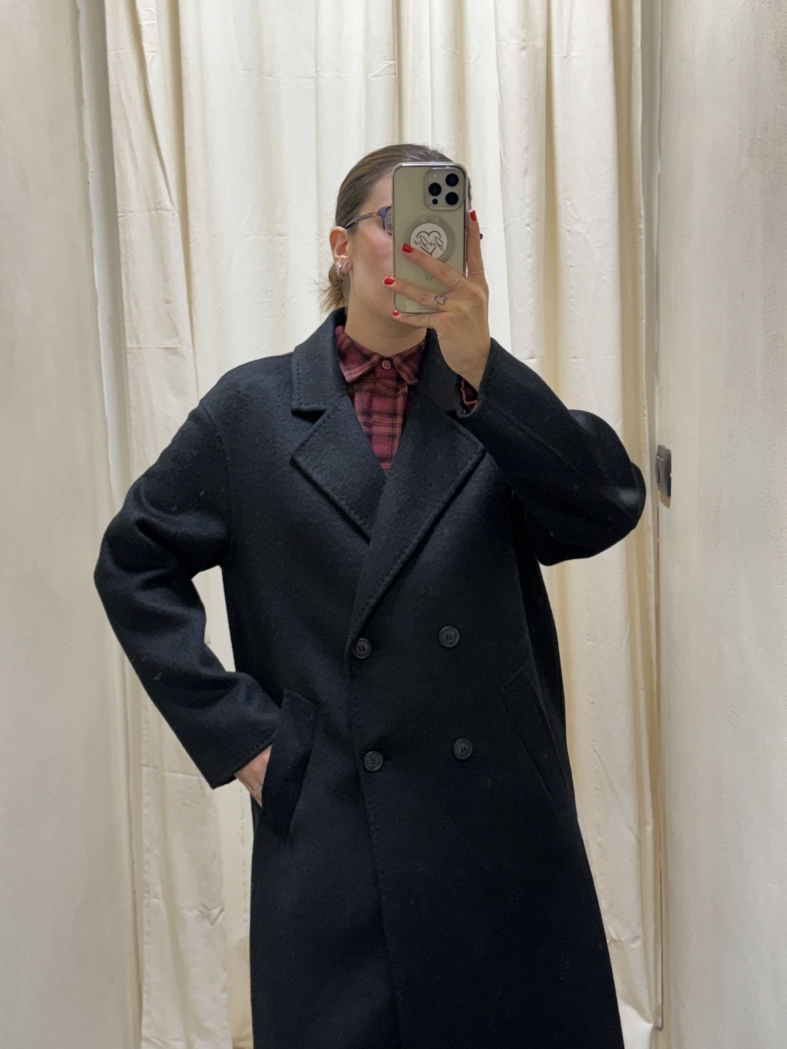 Cappotto lungo doppiopetto in misto lana HaveOne - GiuGiò | Shop online