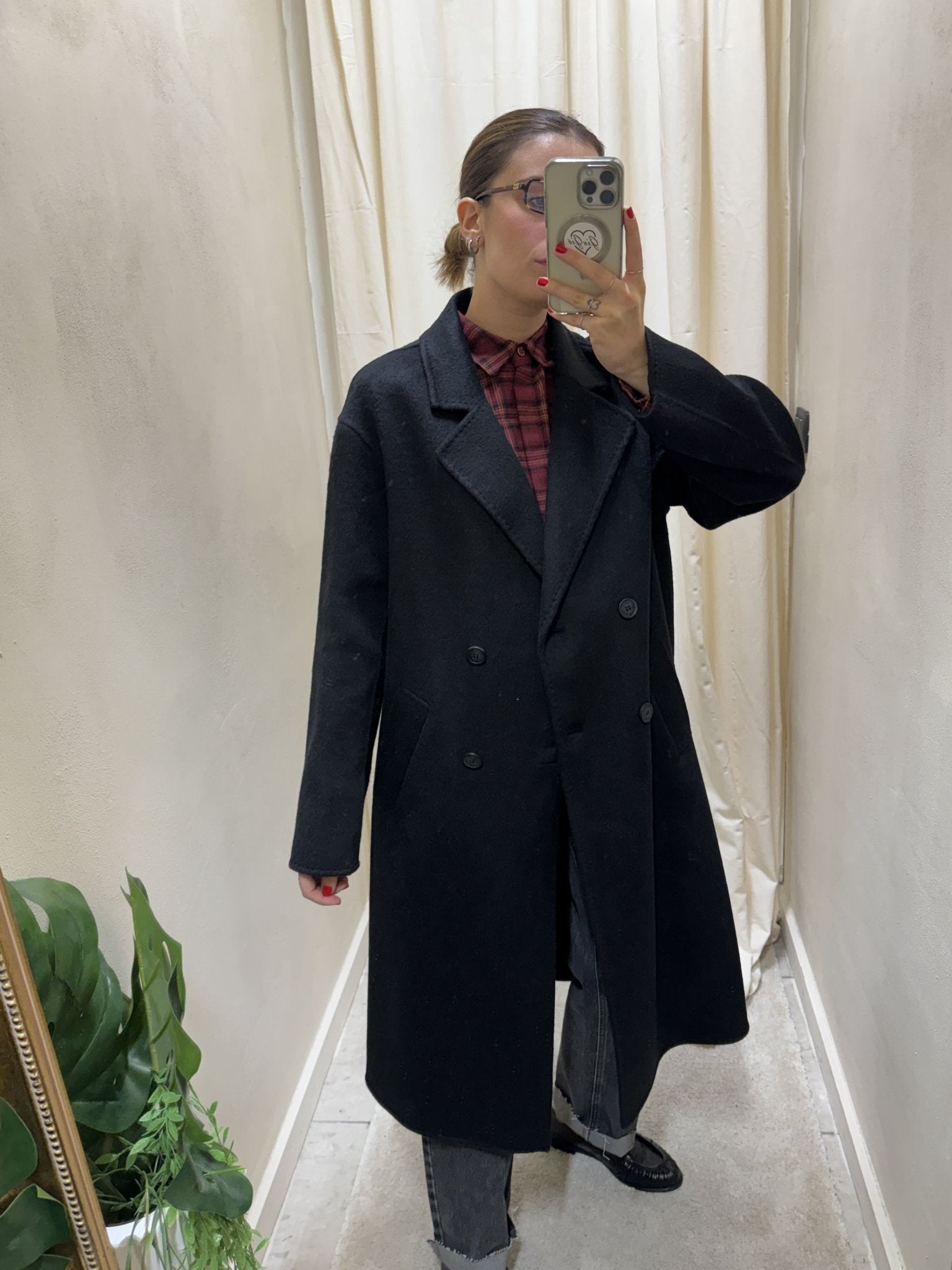 Cappotto lungo doppiopetto in misto lana HaveOne - GiuGiò | Shop online