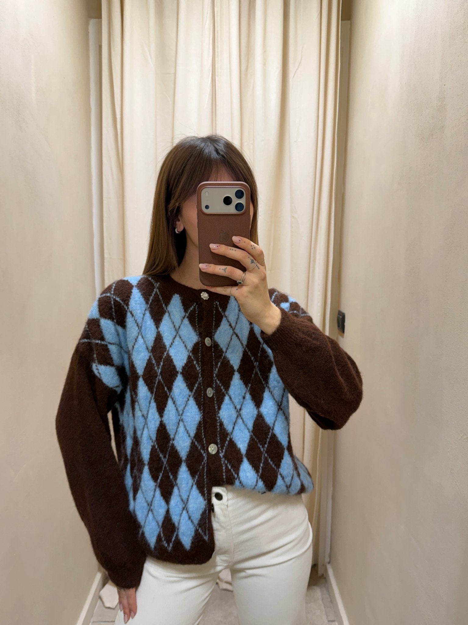 Cardigan a rombi Susy Mix - GiuGiò | Shop online